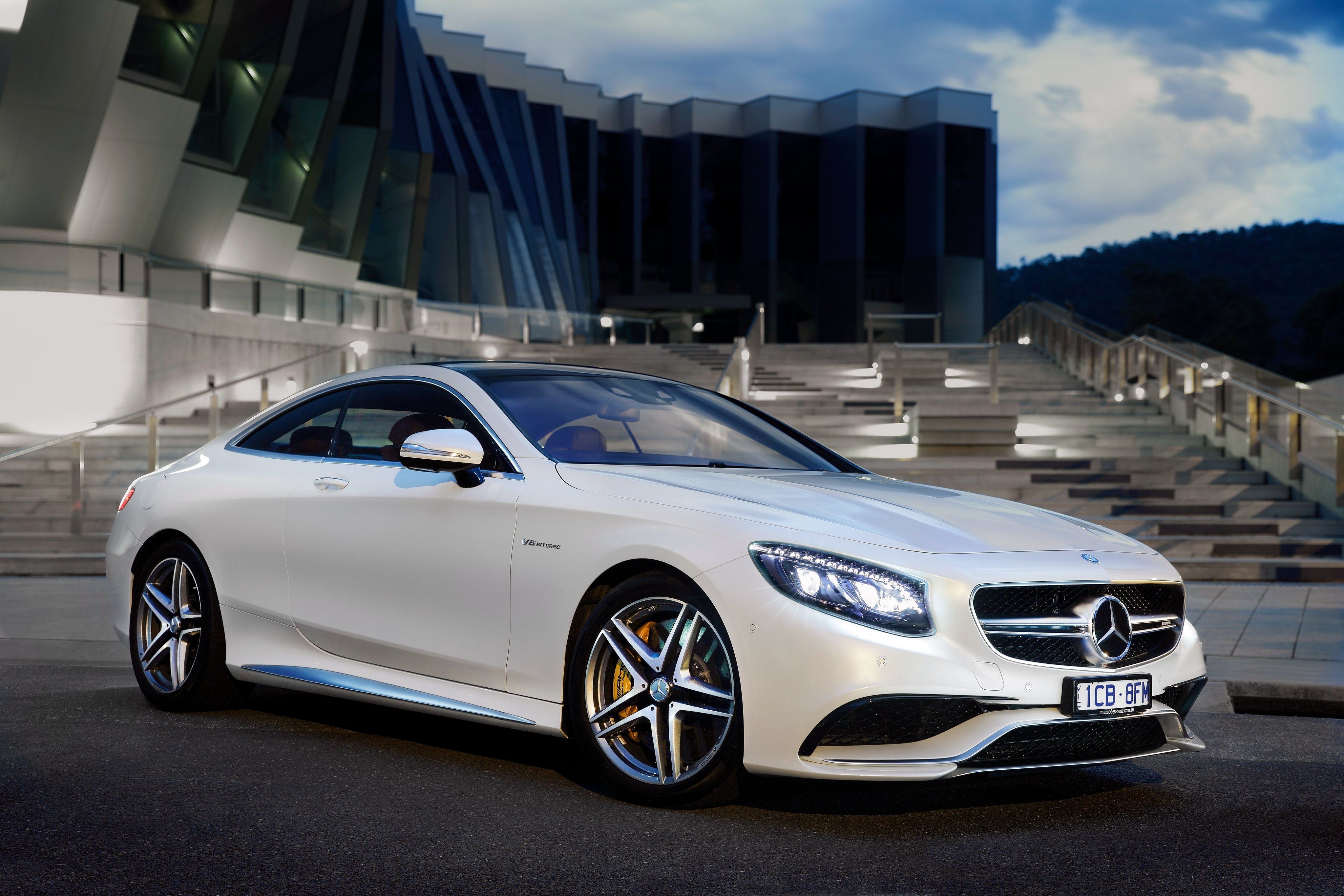 Wallpapers mercedes benz s63 white side view on the desktop