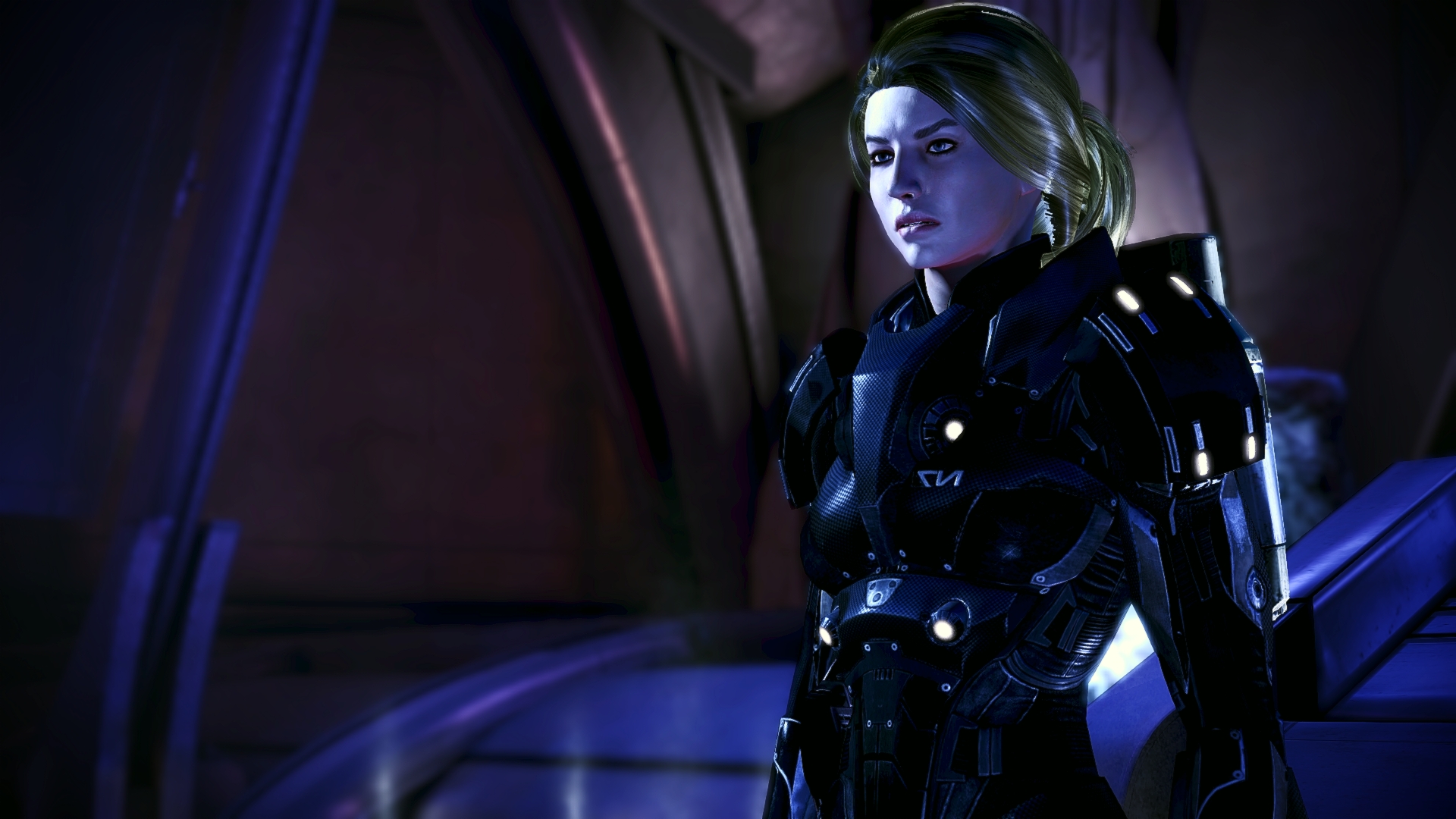 Wallpapers anime blue Mass Effect 3 on the desktop