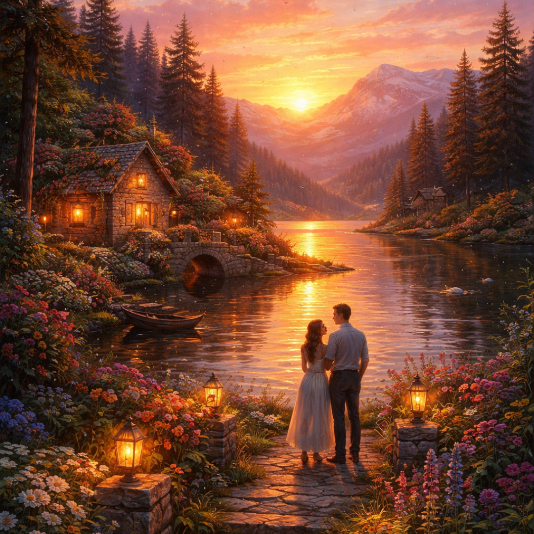 Пара женилась возле красивого места