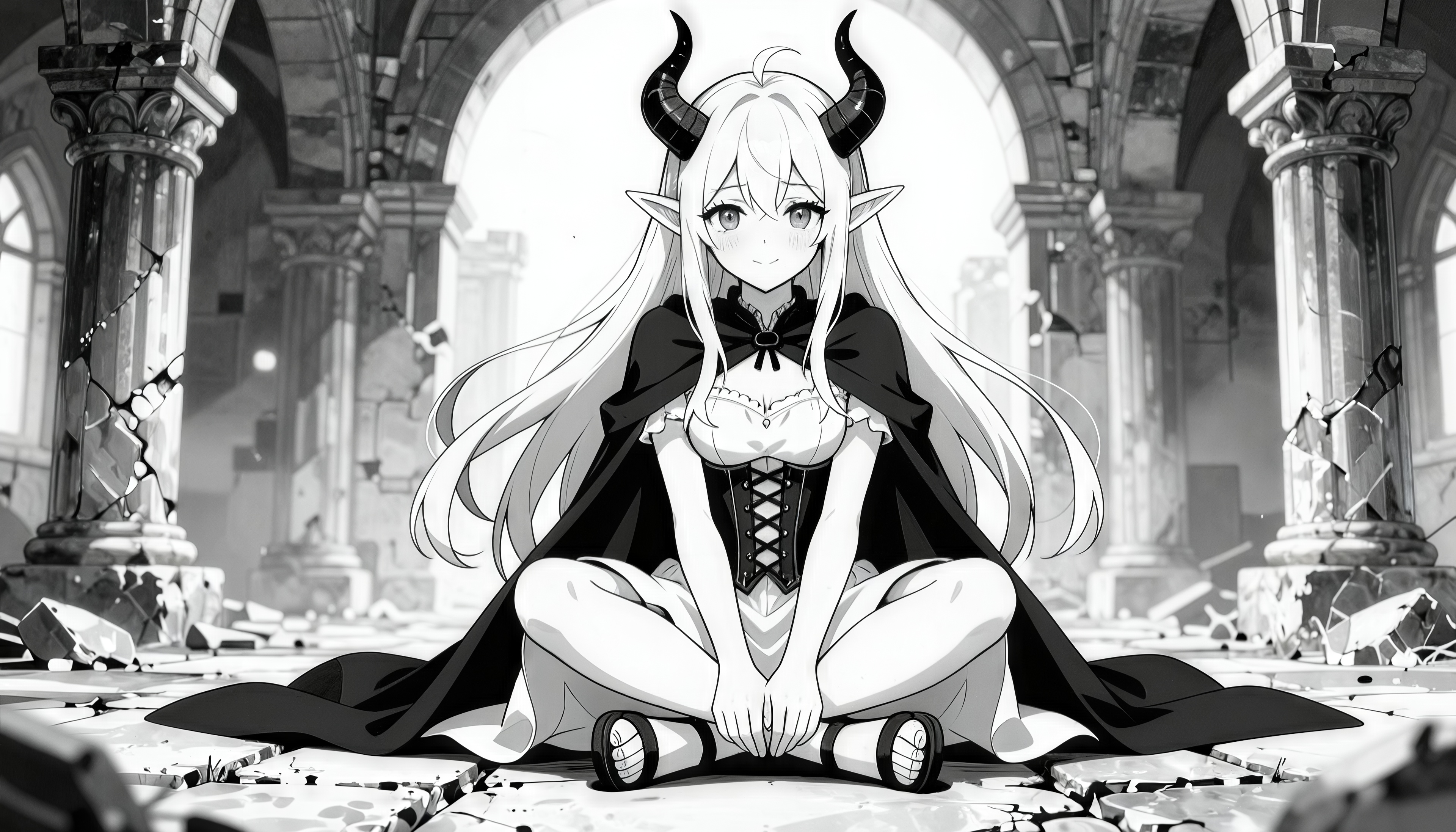 Wallpapers The demoness horns elfin on the desktop