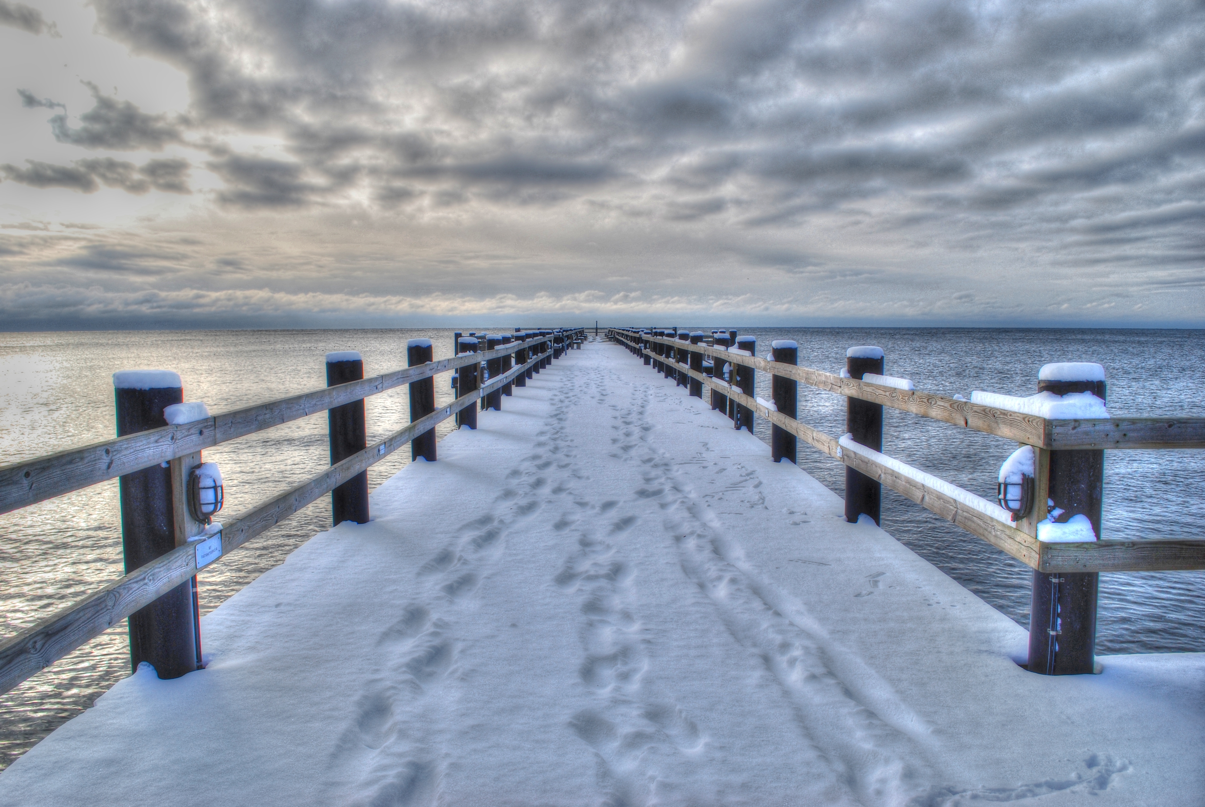 Free photo A fabulous winter by the sea