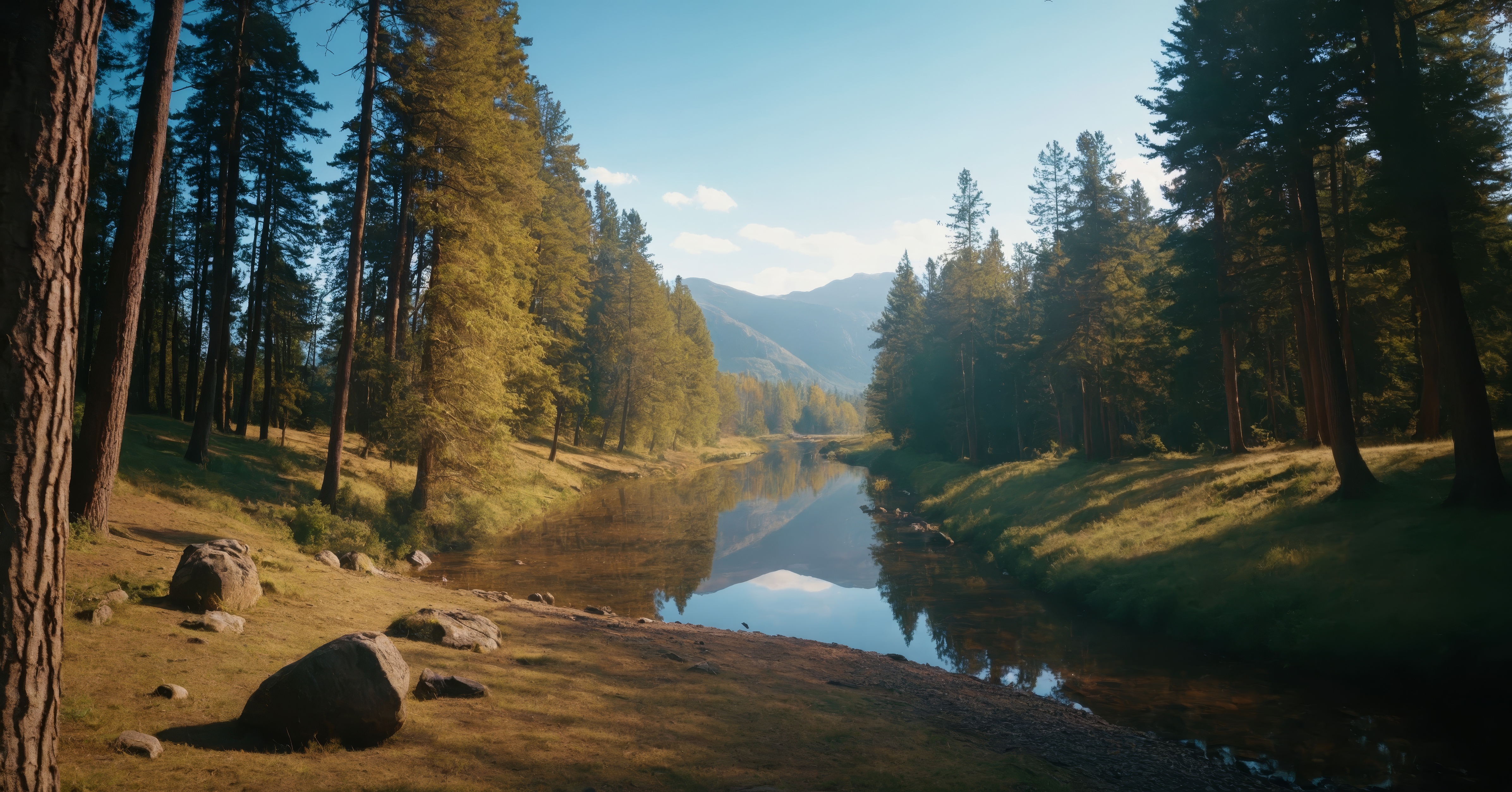 Чистый пруд посреди леса