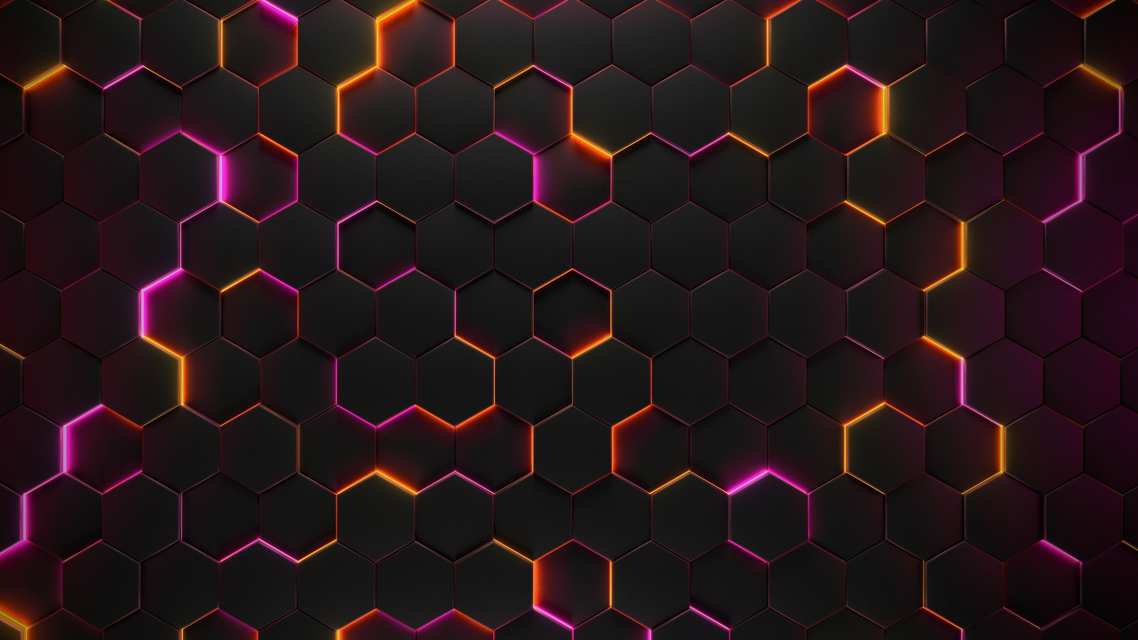 Free photo Black honeycomb with glow