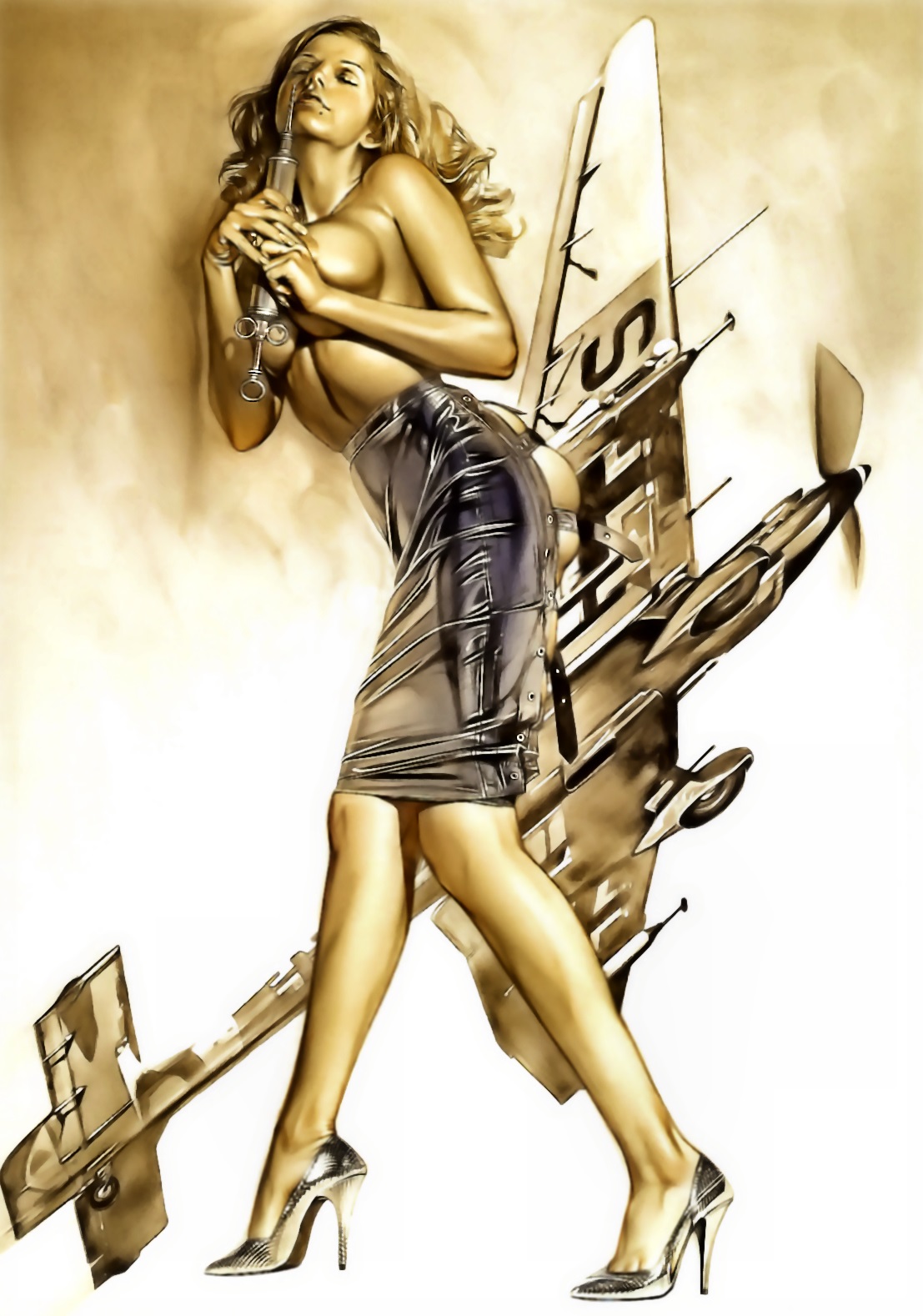 穿裙子和高跟鞋的女人