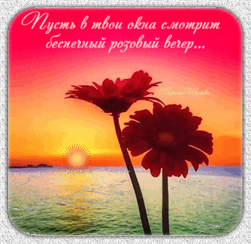 Бесплатная открытка Добрый вечер на берегу моря