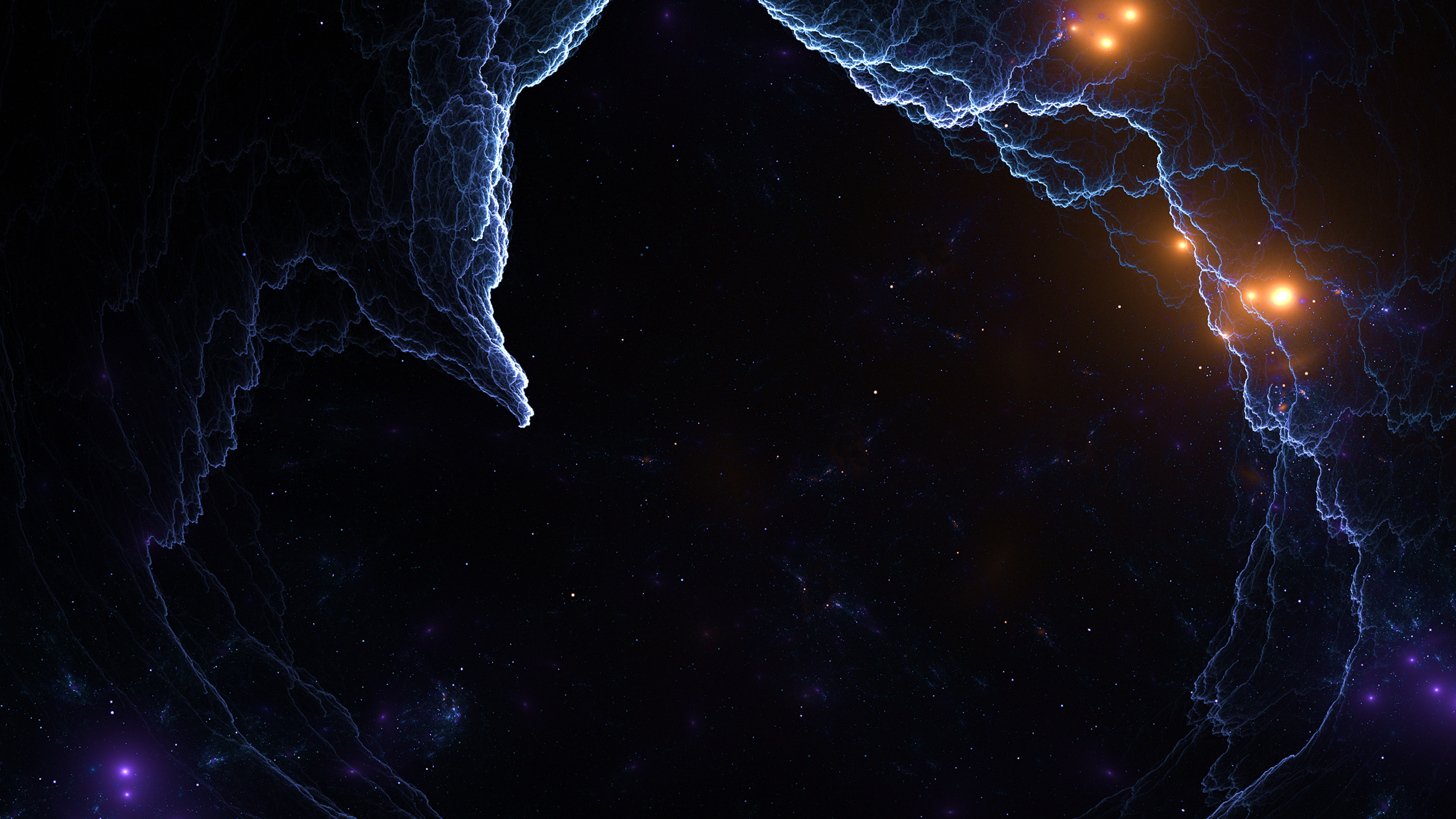 Wallpapers digital art artwork lightning on the desktop