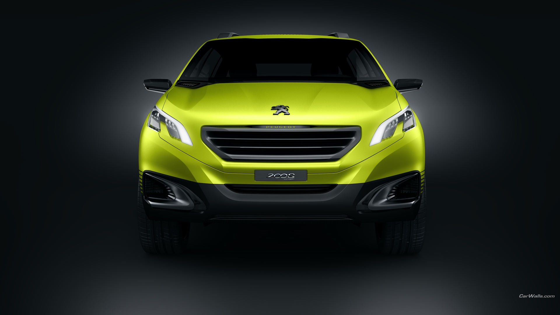 Free photo Acid green peugeot 2008 concept car