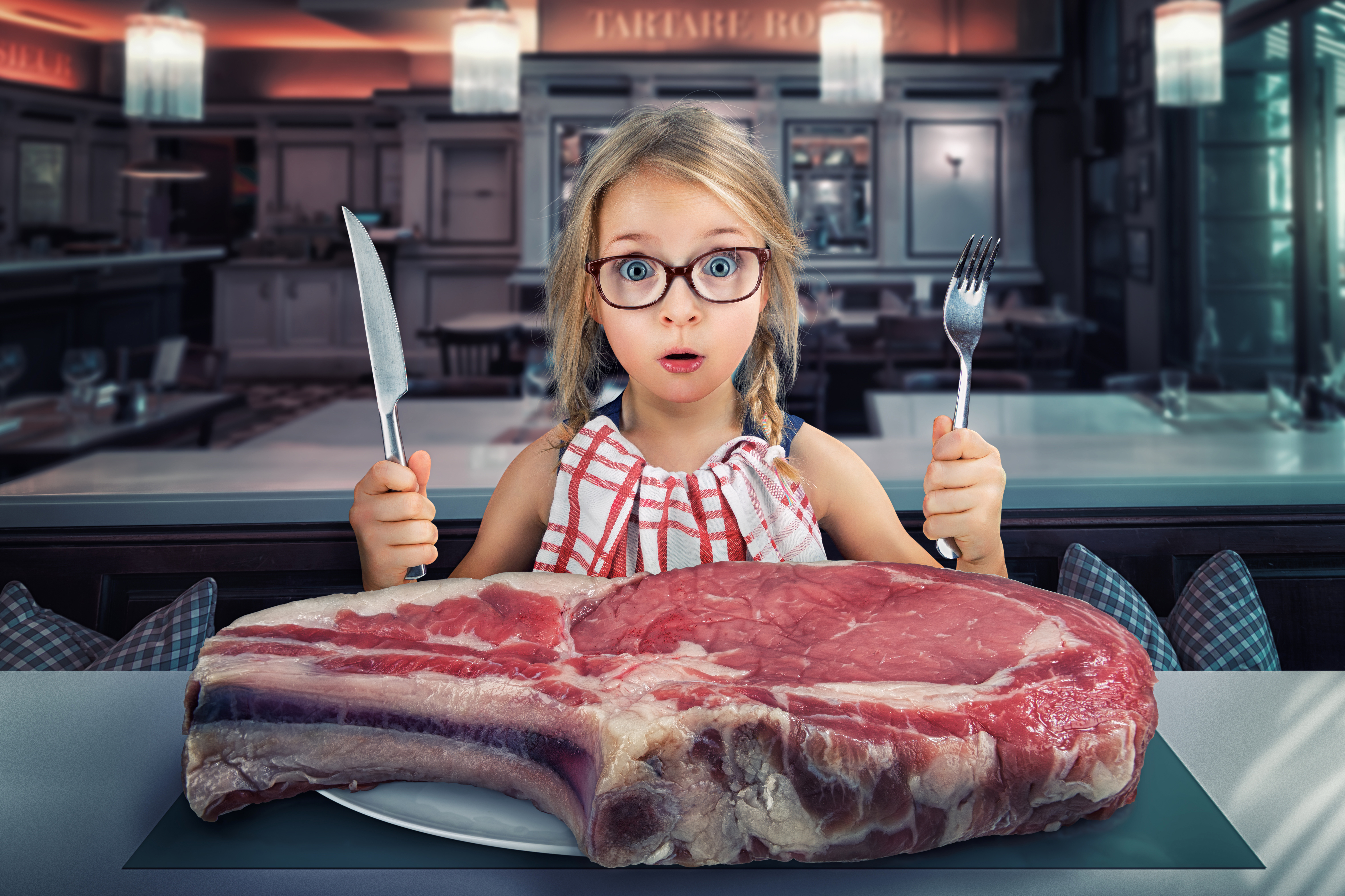 Wallpapers food steak lass on the desktop