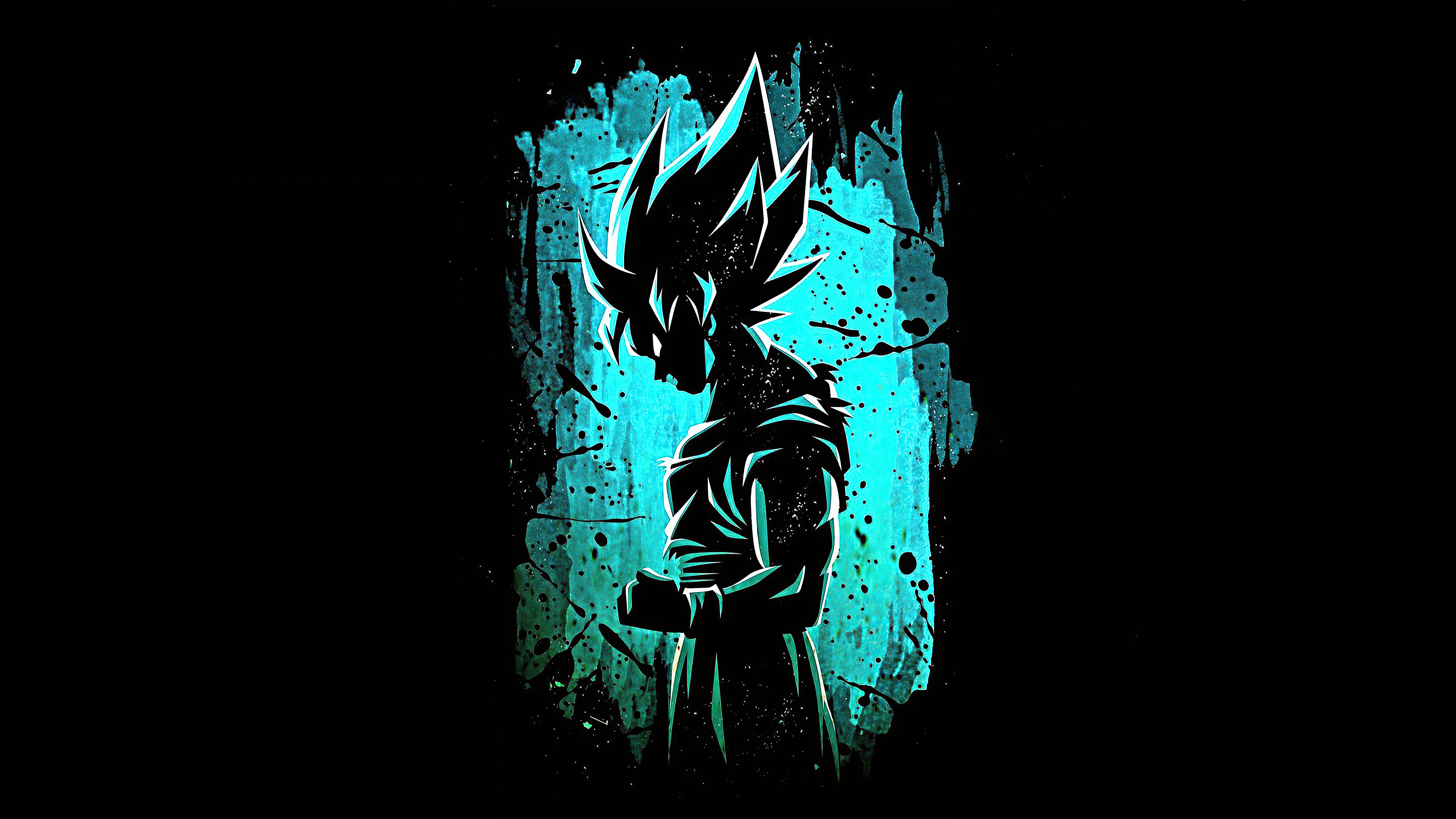 Wallpapers computer graphics silhouette goku on the desktop