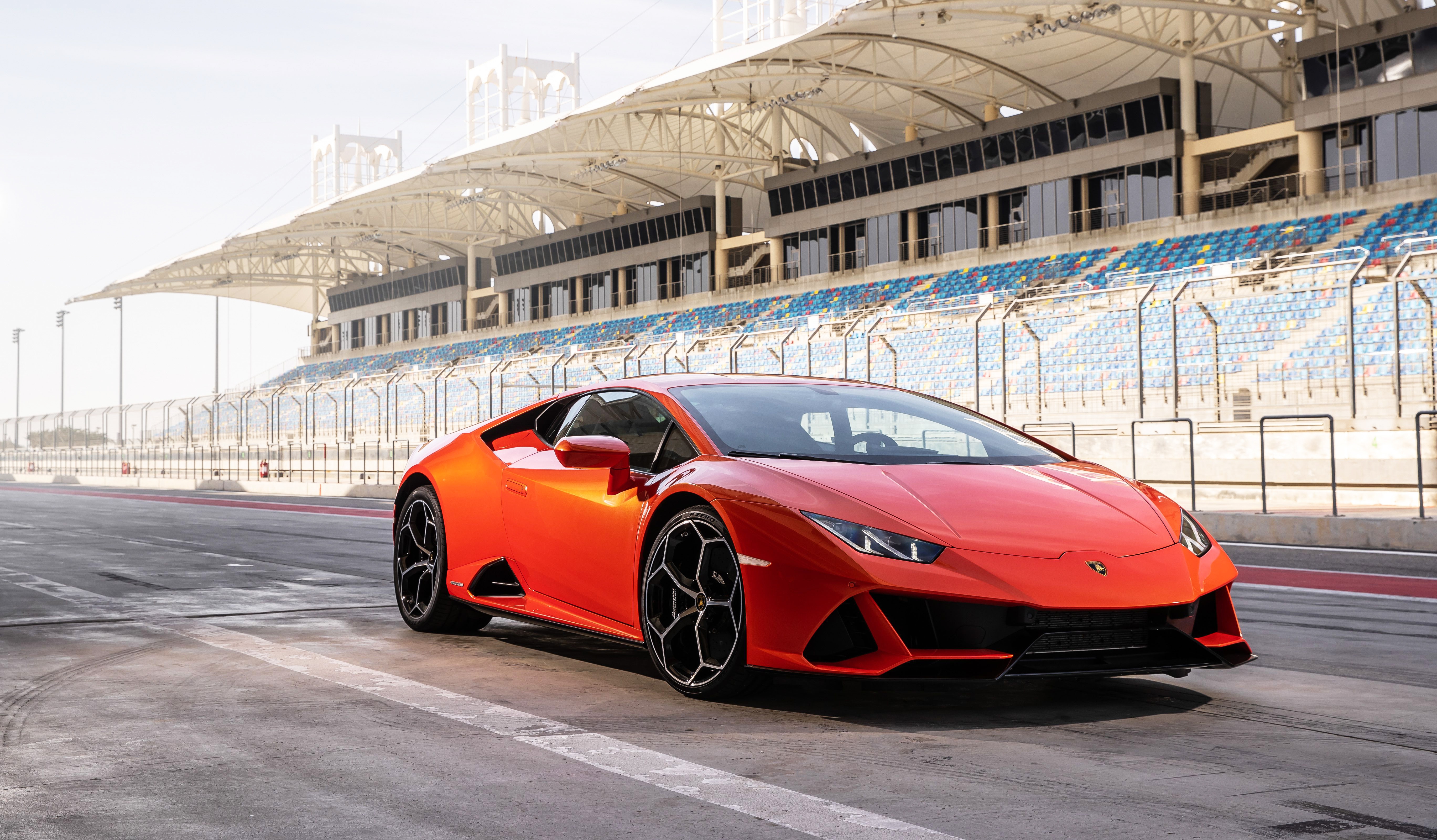 Wallpapers wallpaper lamborghini huracan evo orange supercars on the desktop