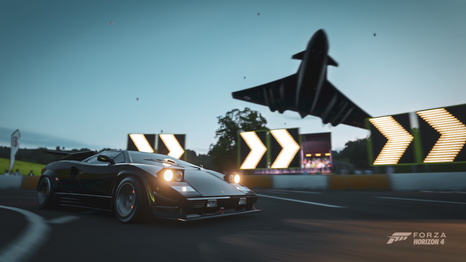 Free photo Lamborghini Countach from the game forza horizon 4