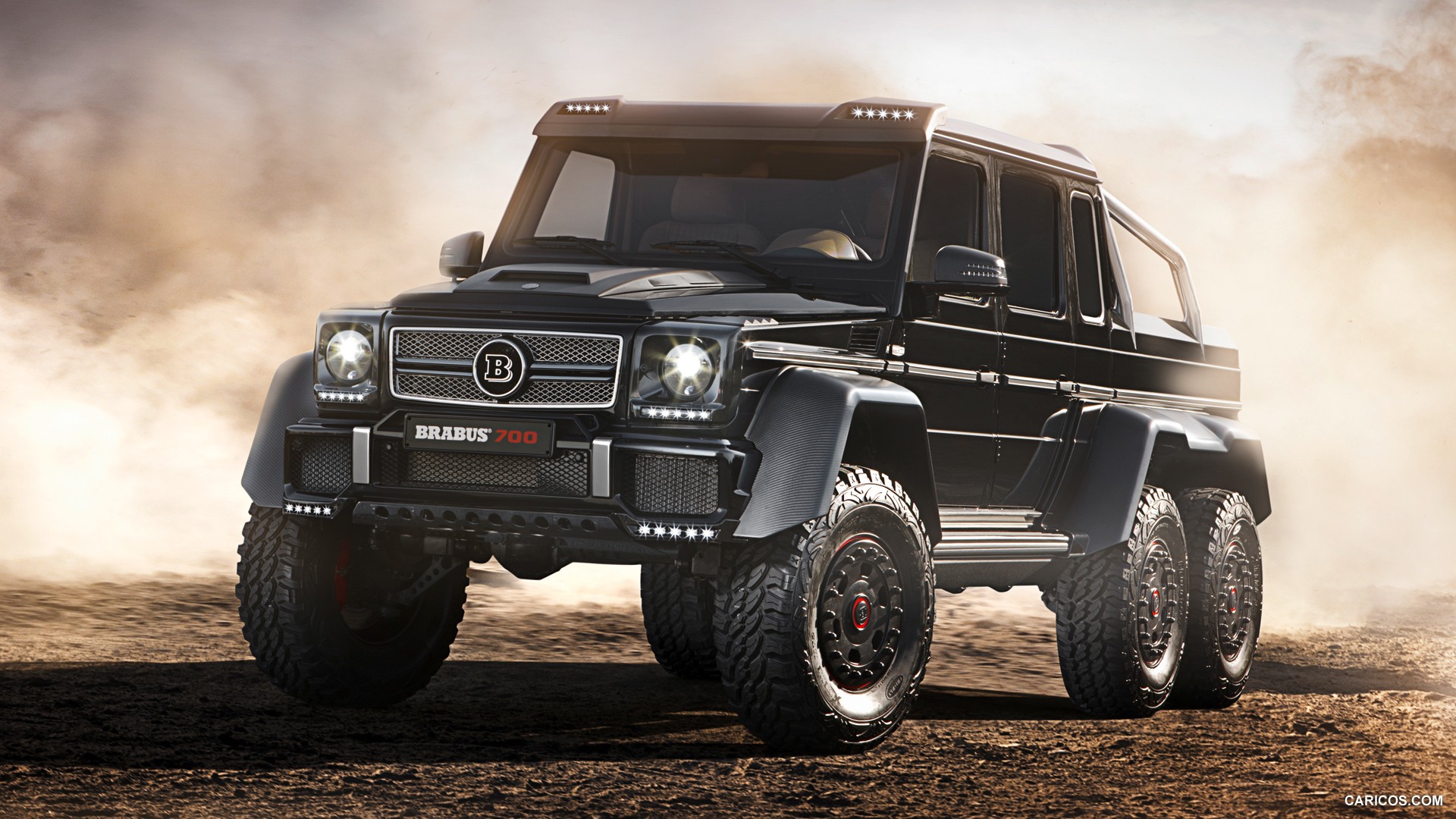 Free photo Mercedes benz 6x6 g class black color