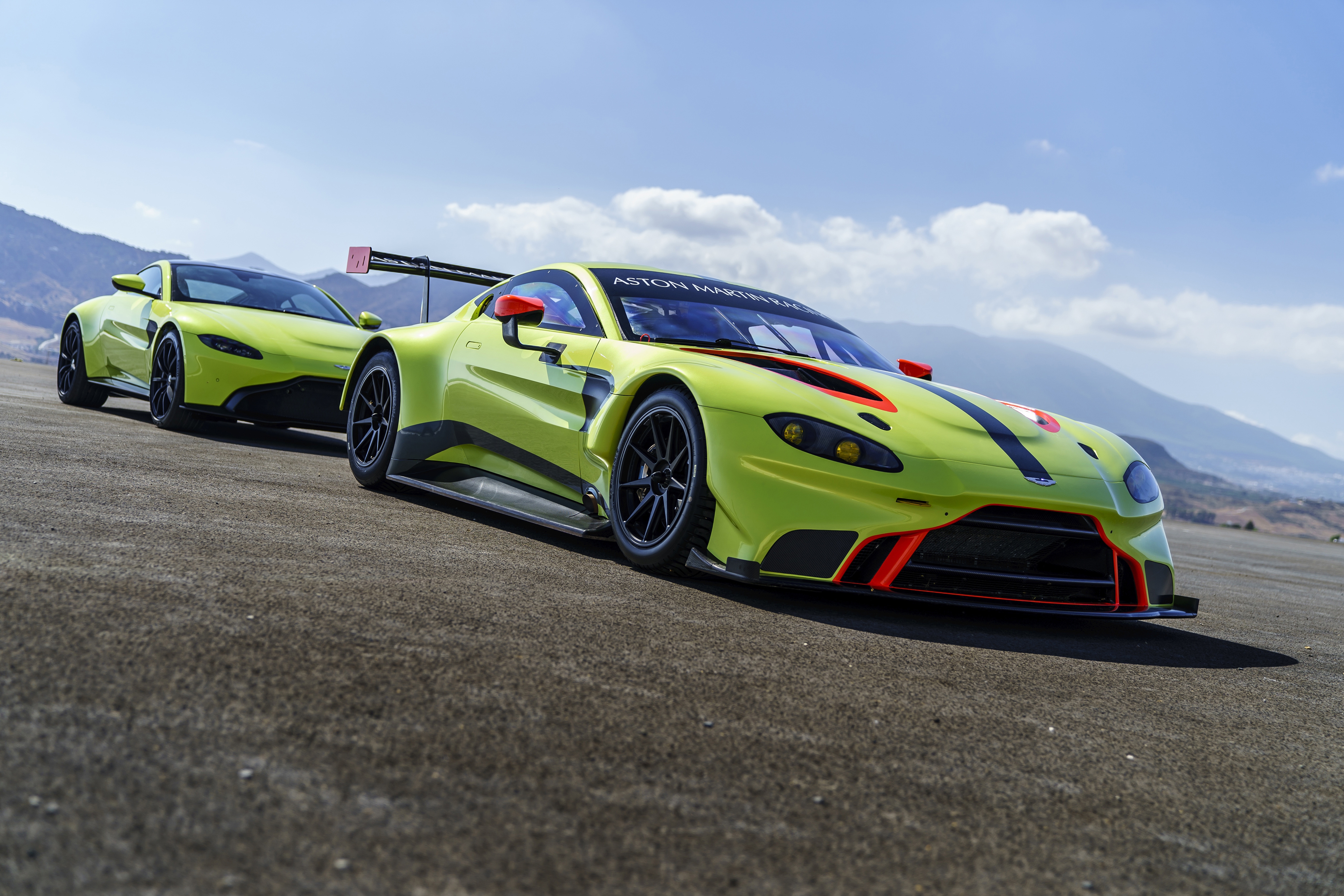 Free photo Aston Martin Vantage GTE in green.