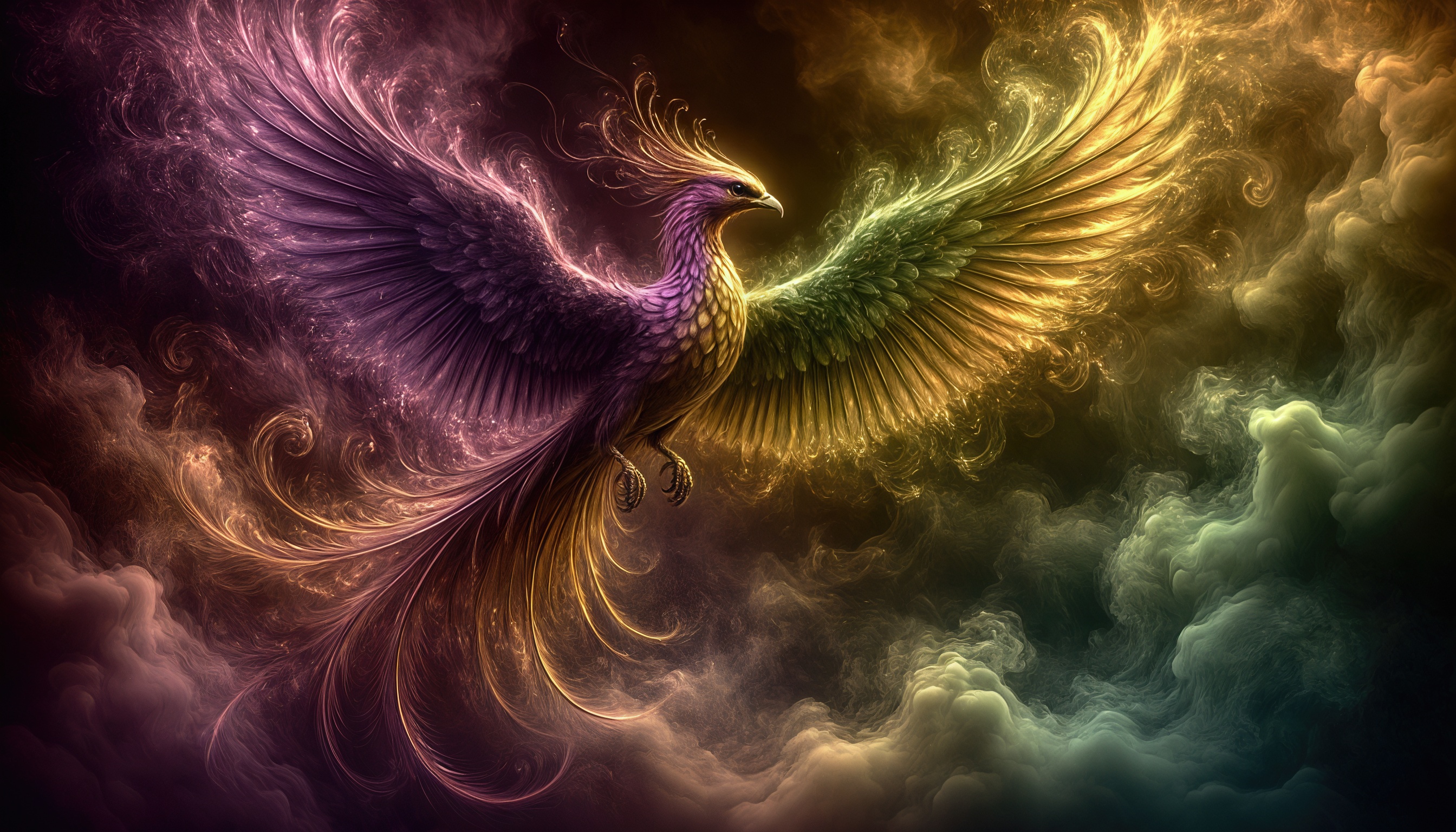 Wallpapers phoenix mythical bird fantsy on the desktop