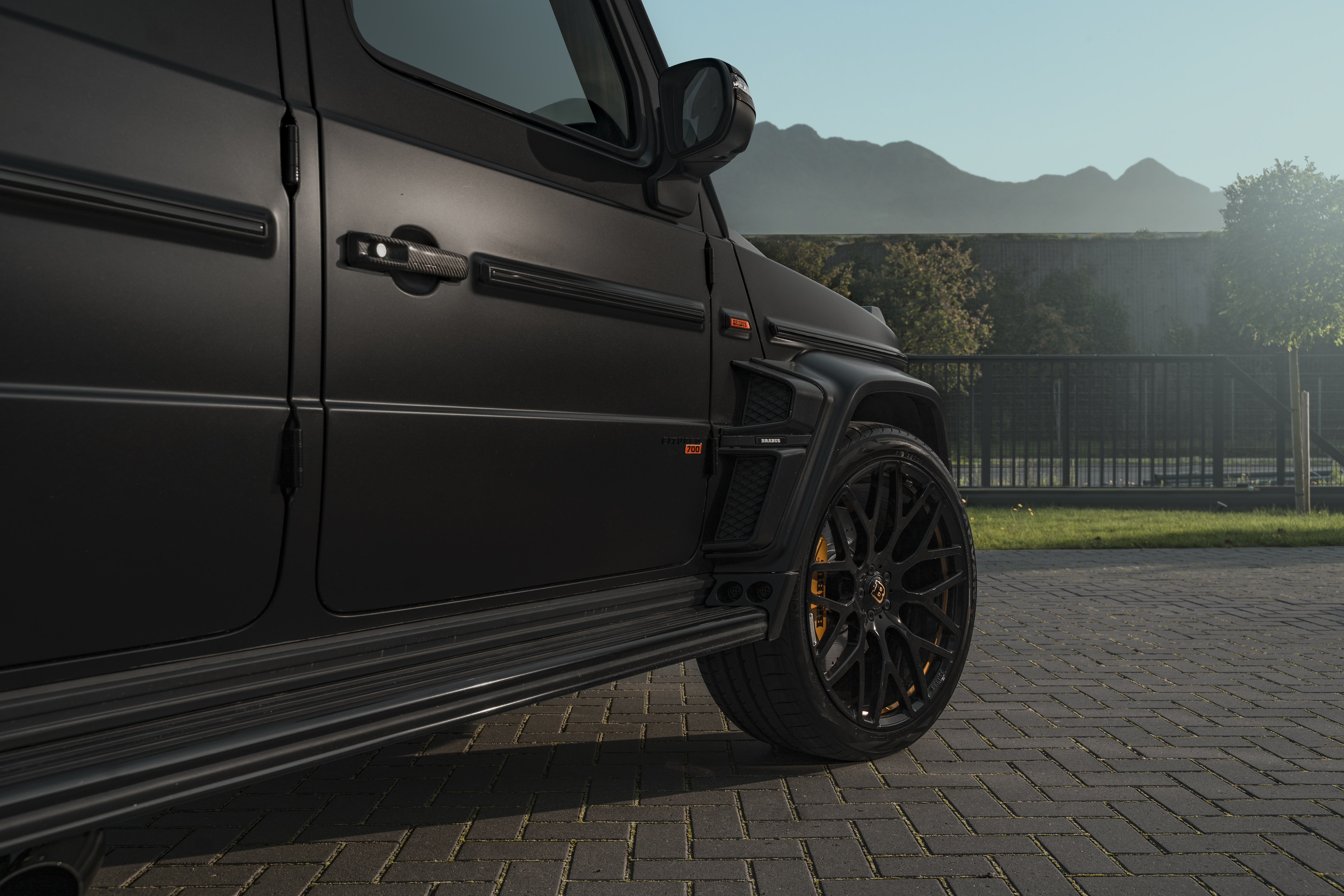 Free photo Matte Mercedes G Class side view