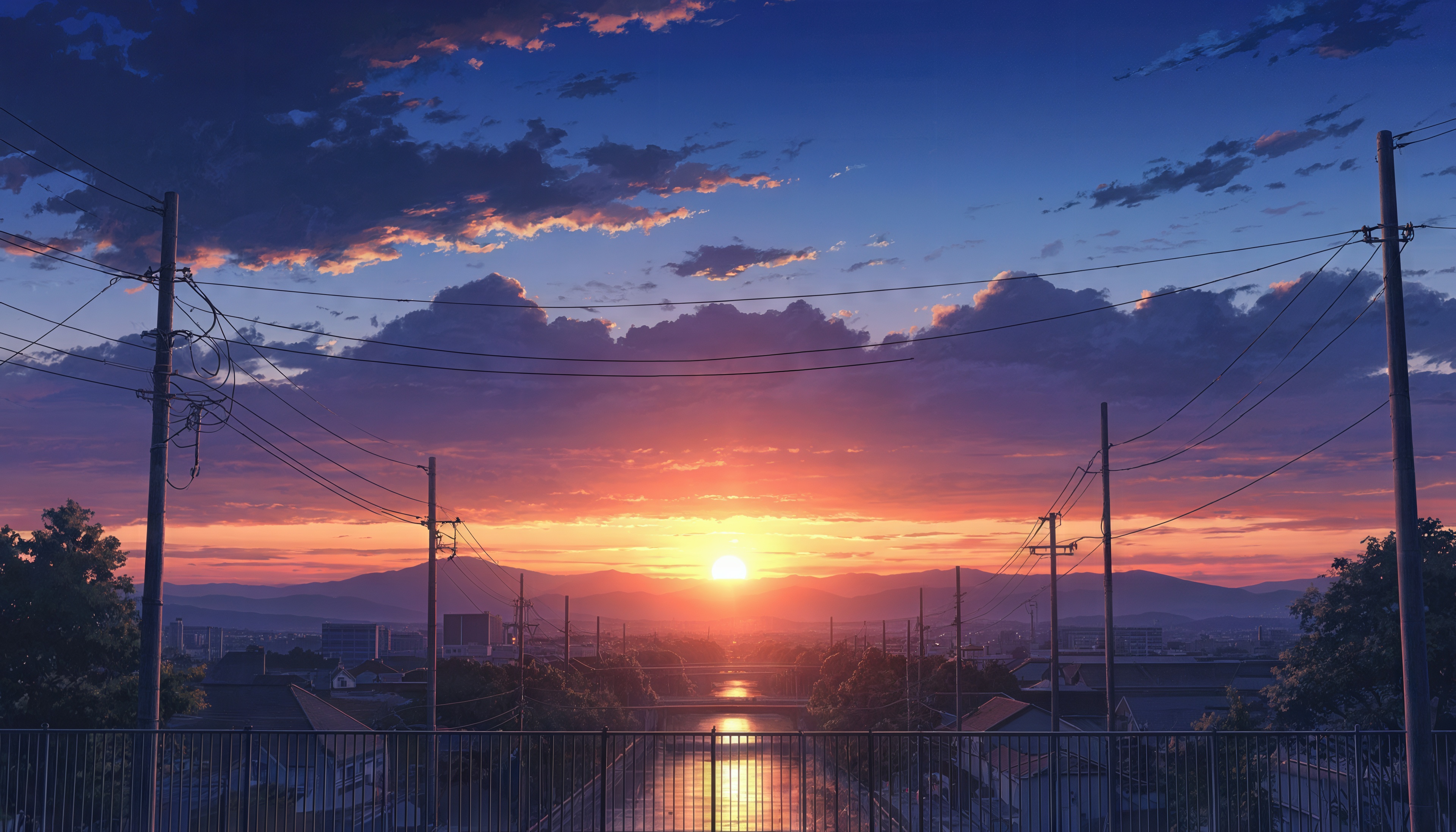 Wallpapers sunset sky clouds on the desktop