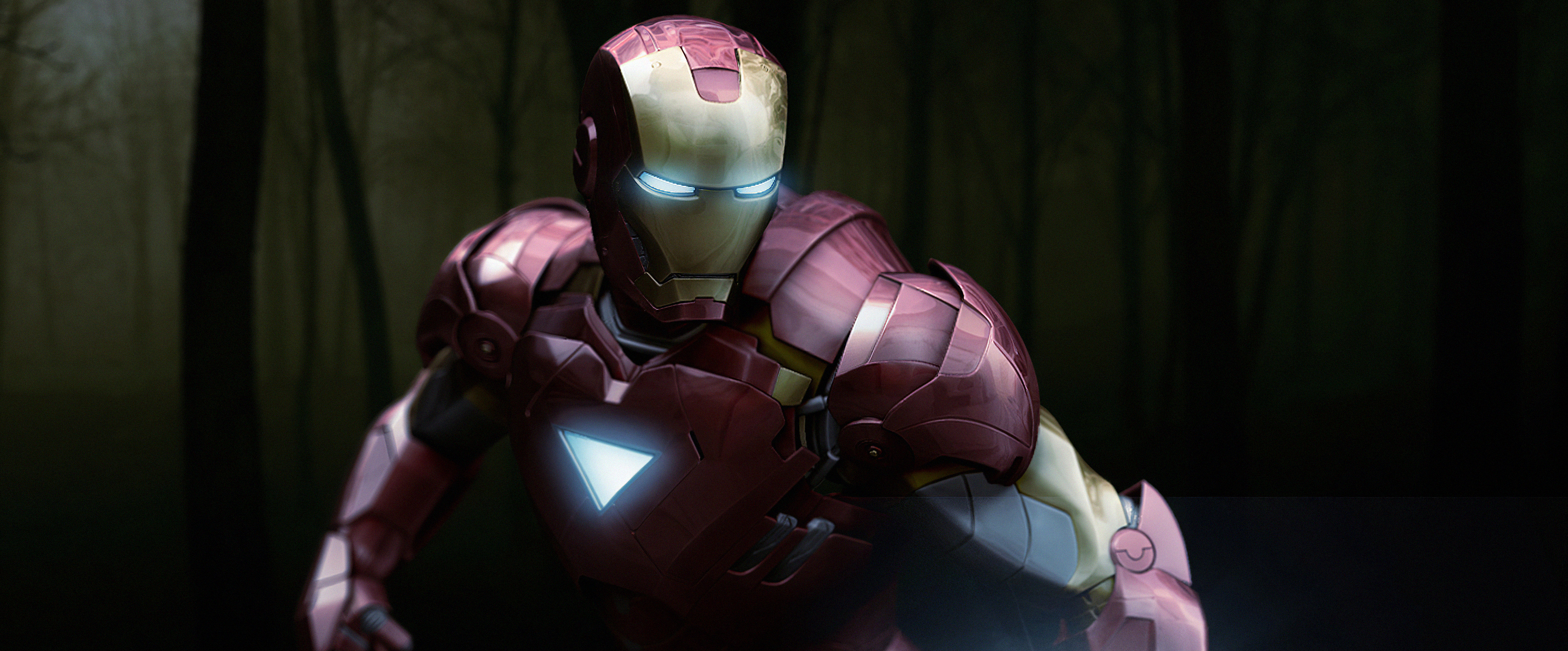 Wallpapers rendering artwork Iron Man on the desktop