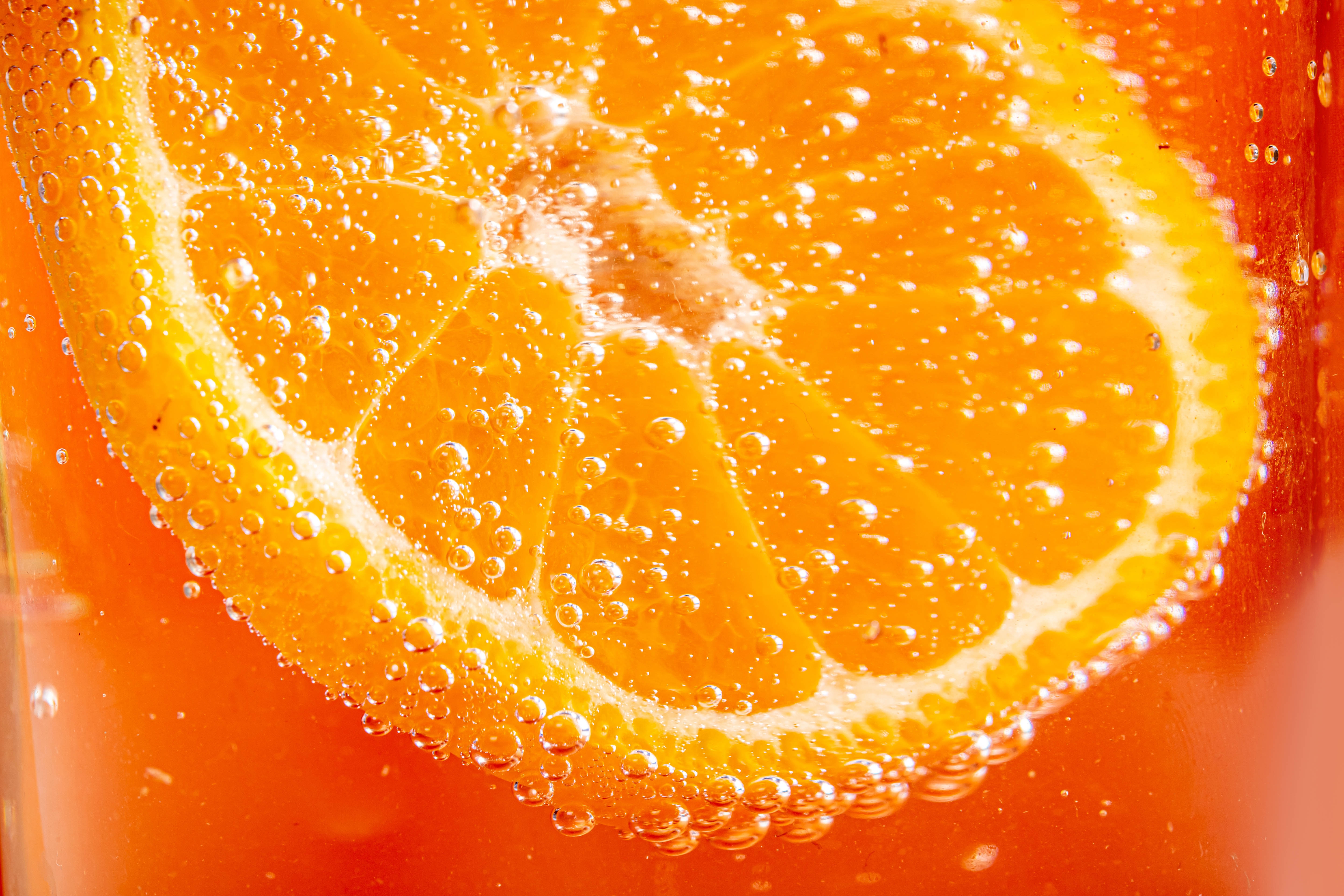 Wallpapers fruits macro wallpaper orange slice on the desktop