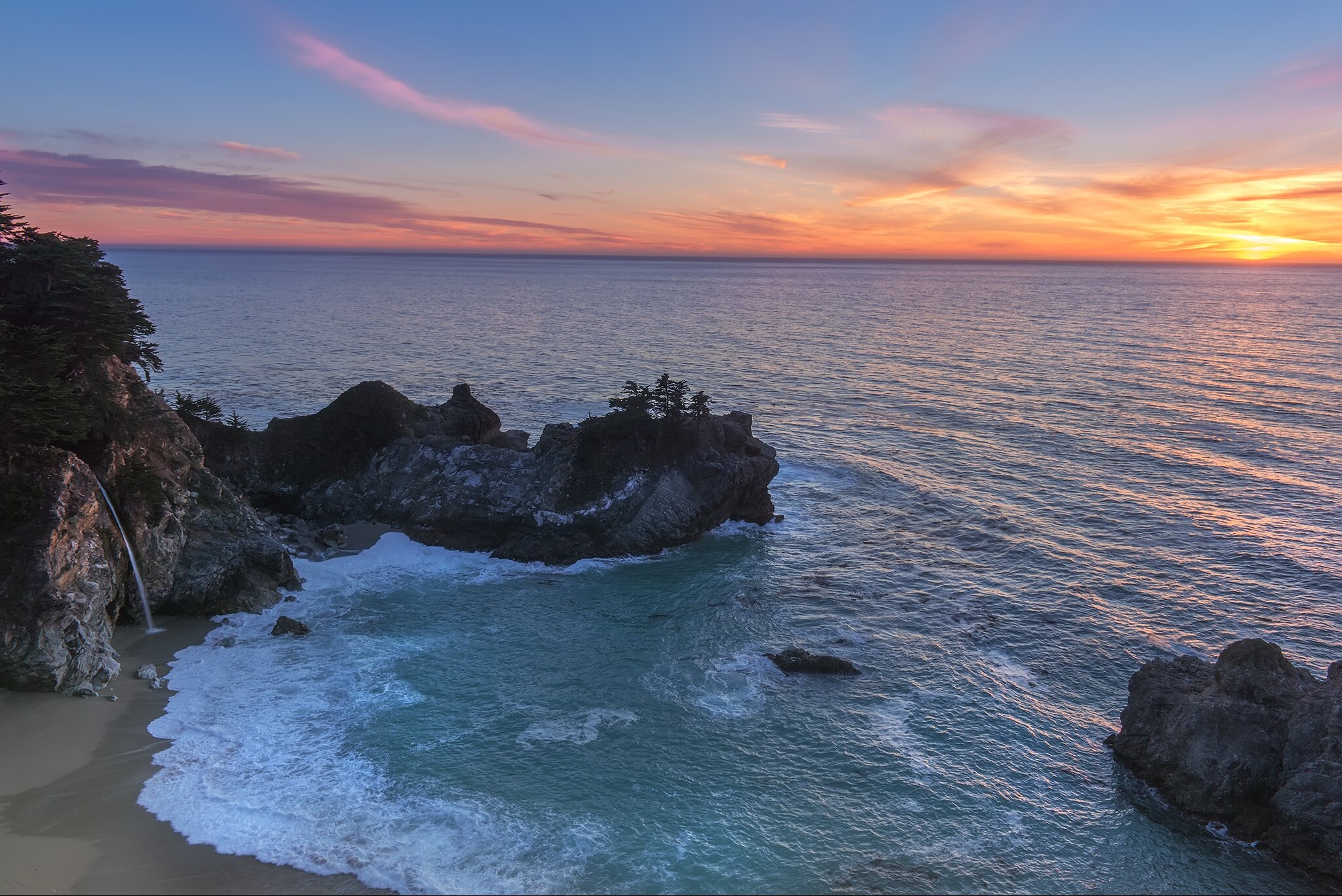 Обои берегу Big Sur California на рабочий стол