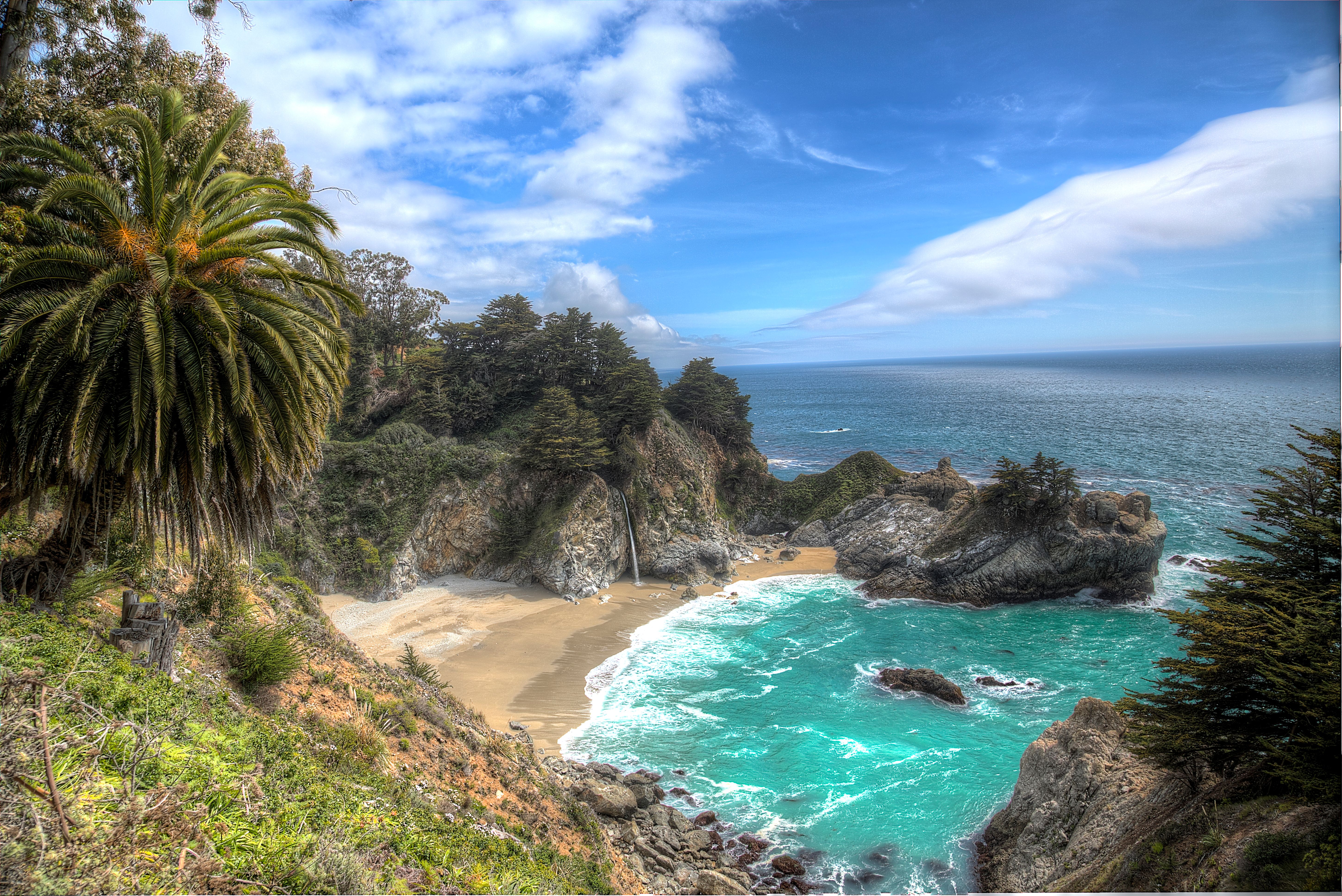 Wallpapers sea California McWay Cove Beach on the desktop