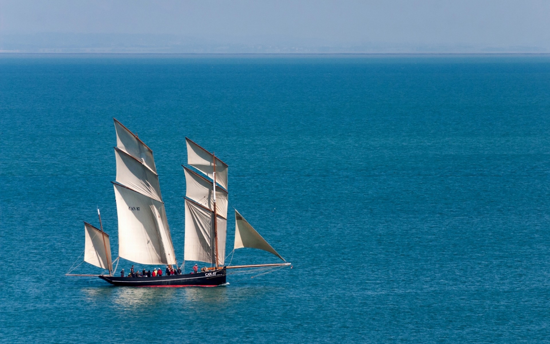 Free photo Pictures on a sailboat, the sea