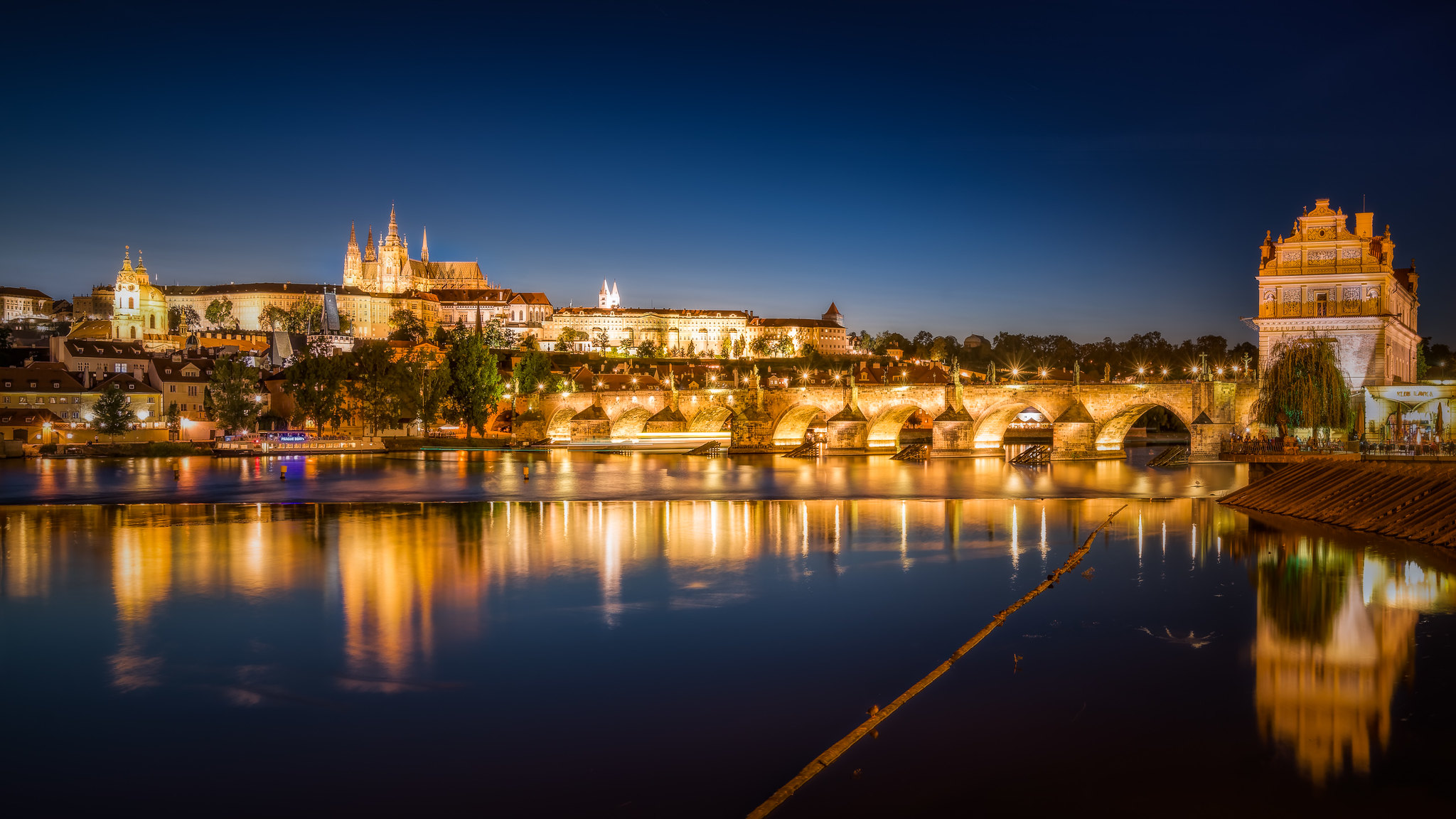 Wallpapers Prague Castle and Charles Bridge Prague Czech Republic on the desktop