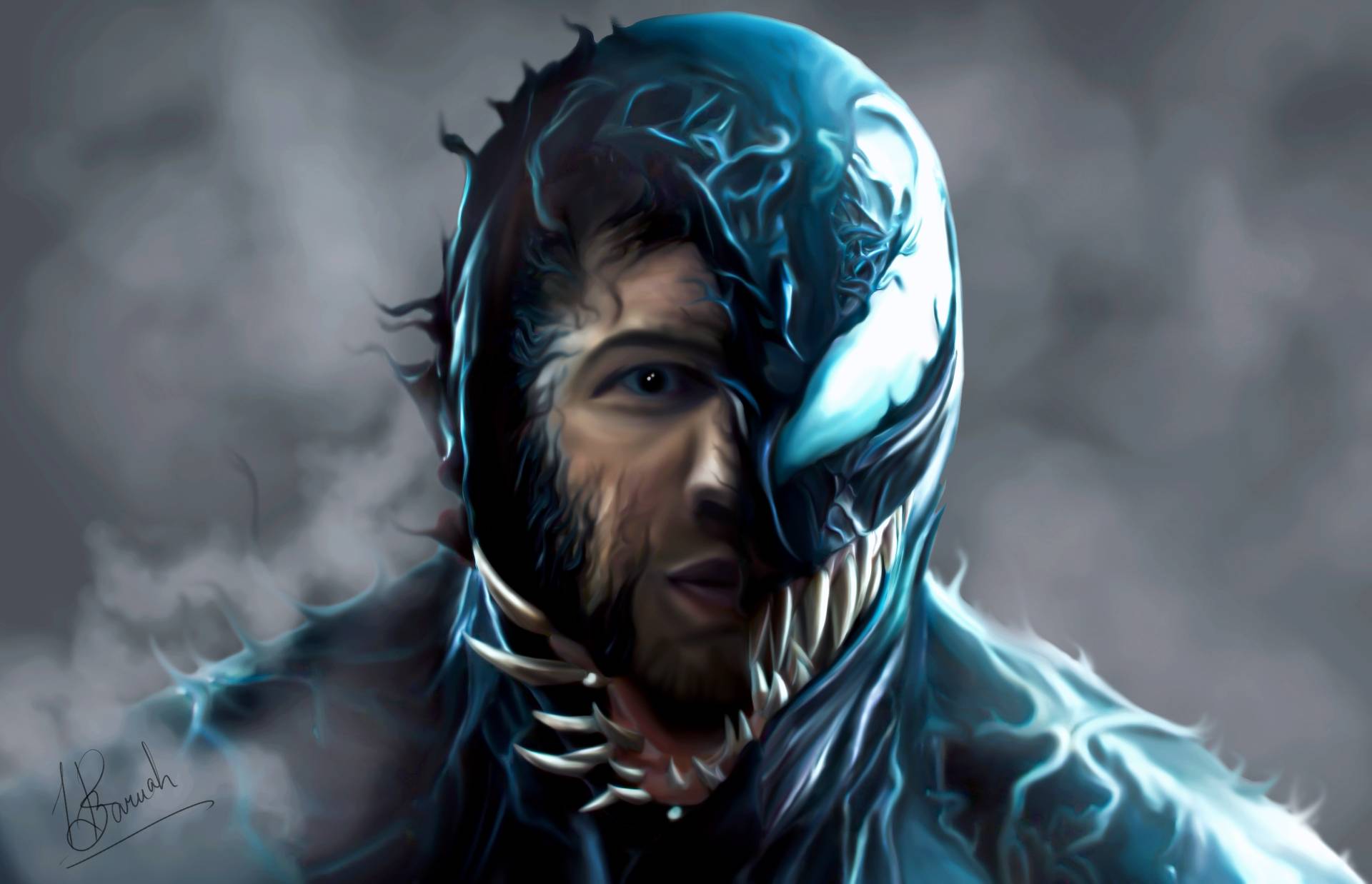 Wallpapers Venom digital art artwork on the desktop