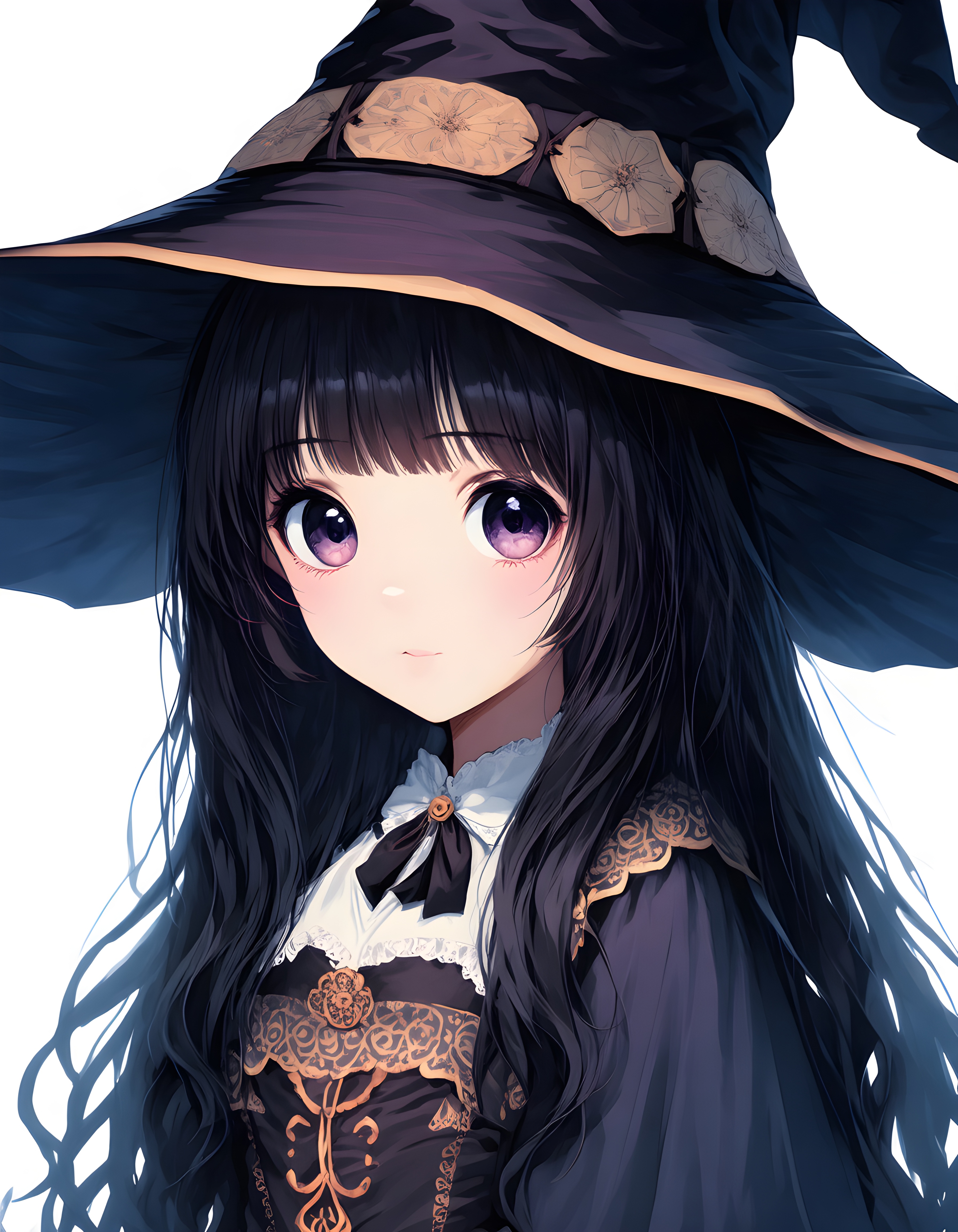 Free photo A sorceress with long hair