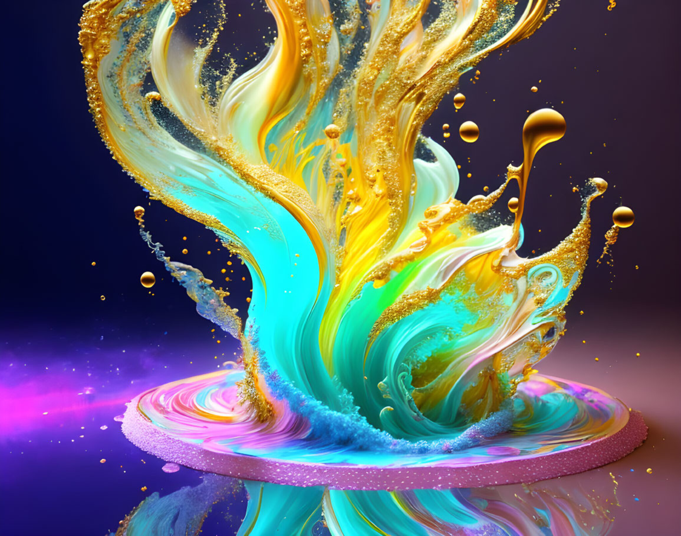 桌面上的壁纸下降 飞溅 轻