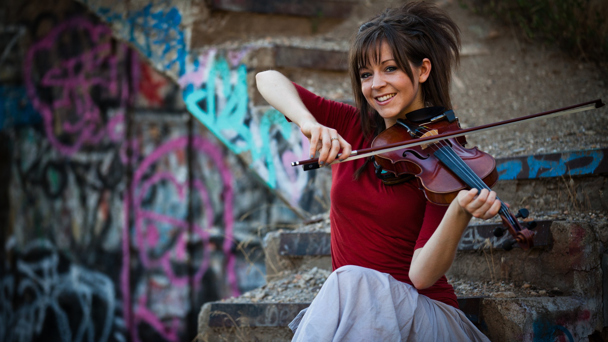 Wallpapers Lindsey Stirling females violin on the desktop