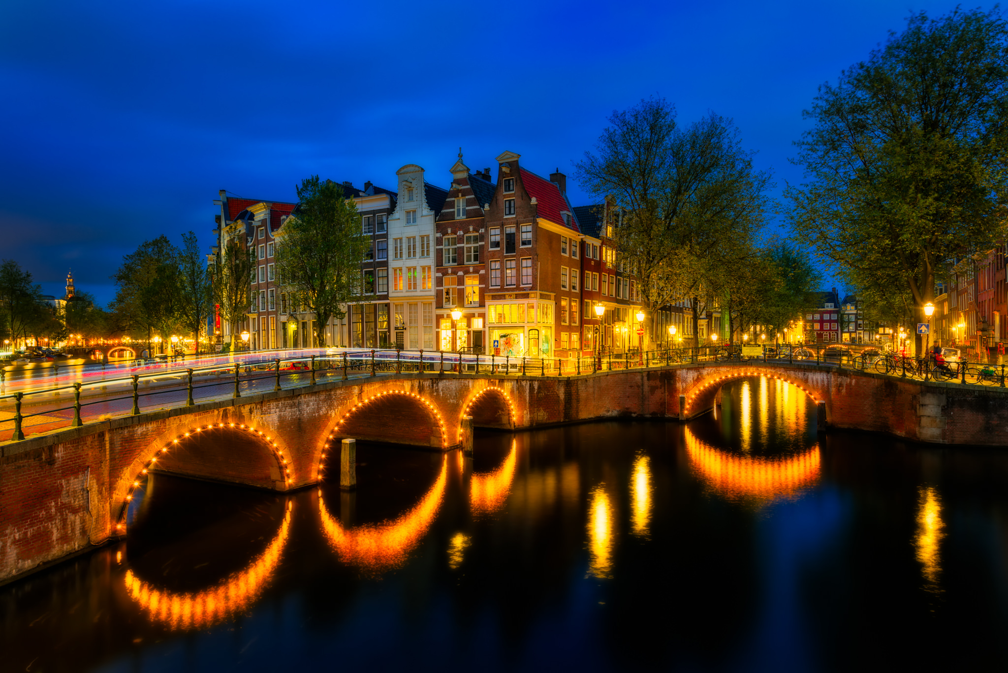 Wallpapers Amsterdam Netherlands night on the desktop