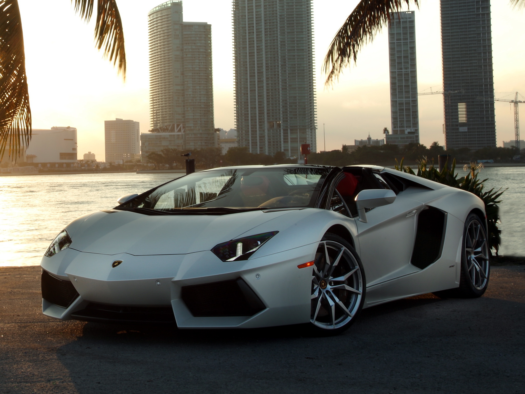 Wallpapers Lamborghini Aventador LP700 buildings cars on the desktop