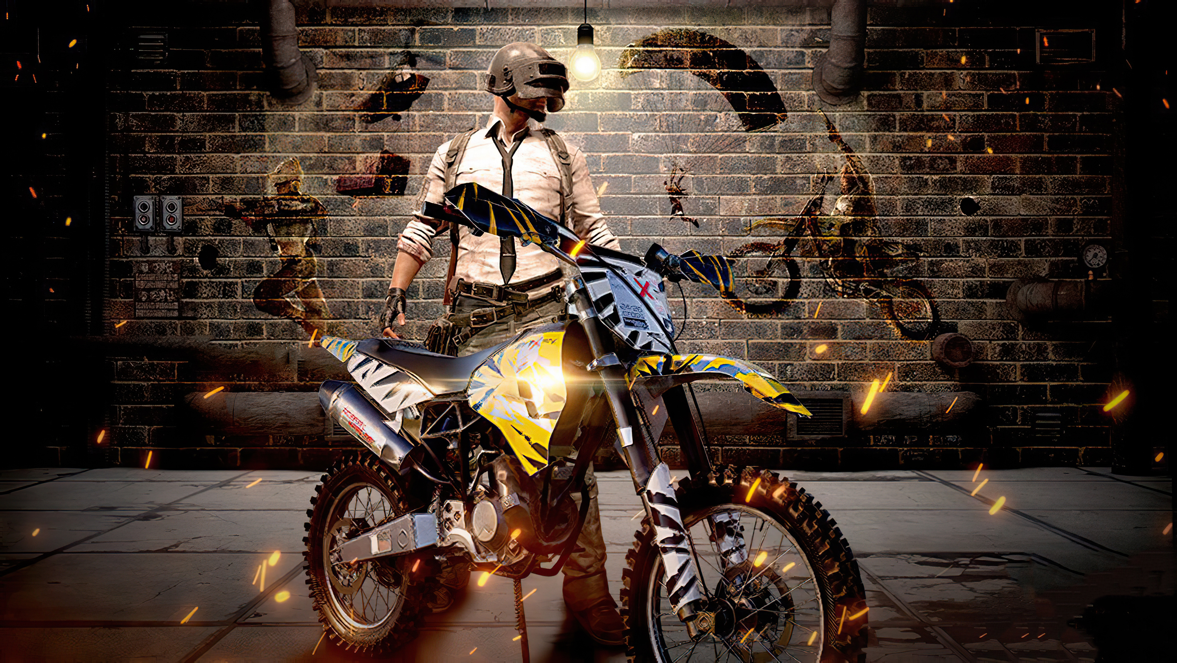 Free photo Cross bike in Playerunknowns Battlegrounds game