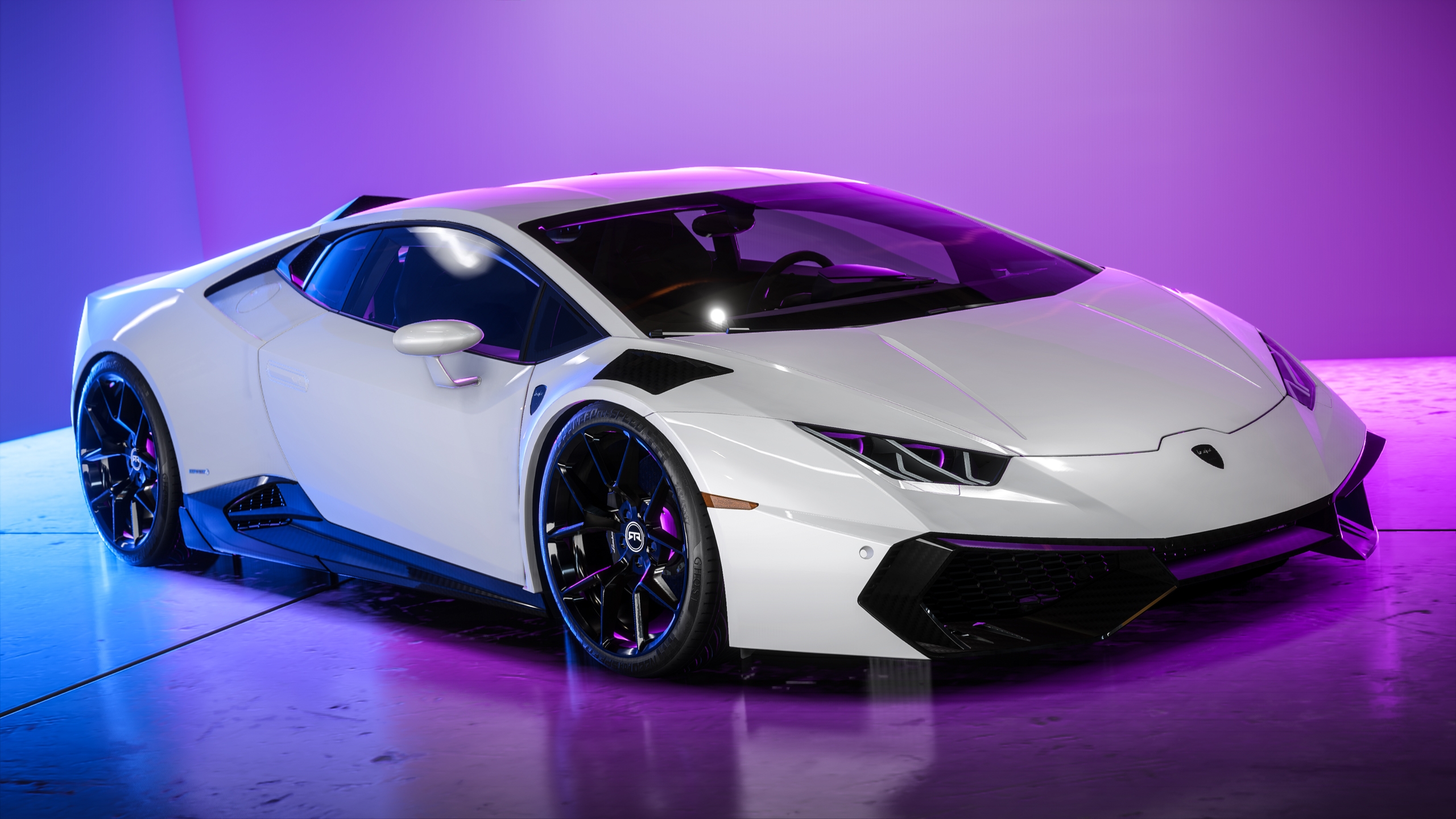 Wallpapers white lamborghini side view supercars on the desktop