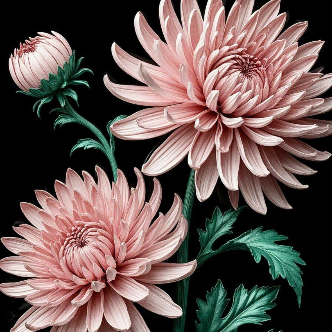 Бесплатное фото Розовые хризантемы