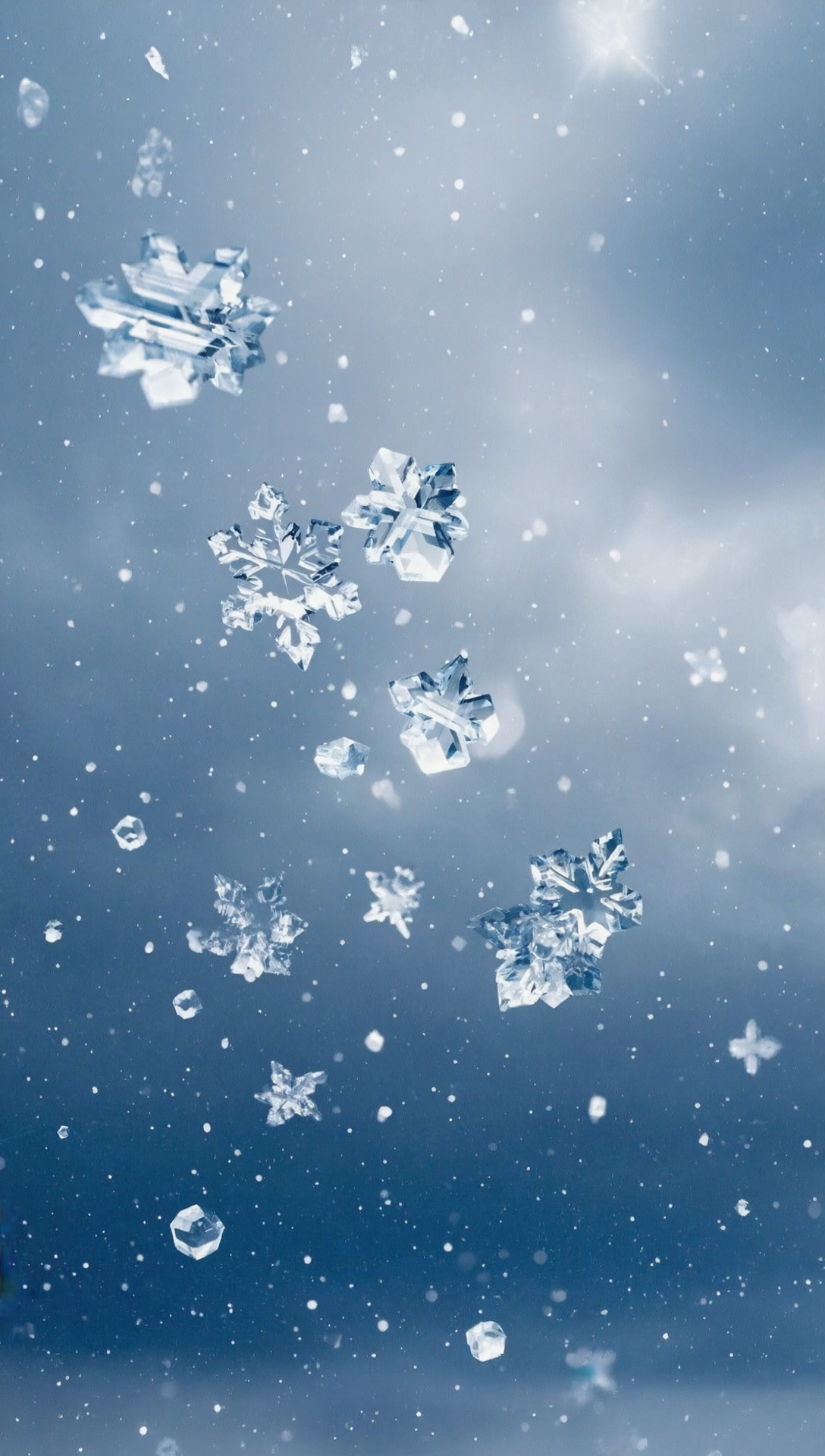Phone wallpaper, snowflakes