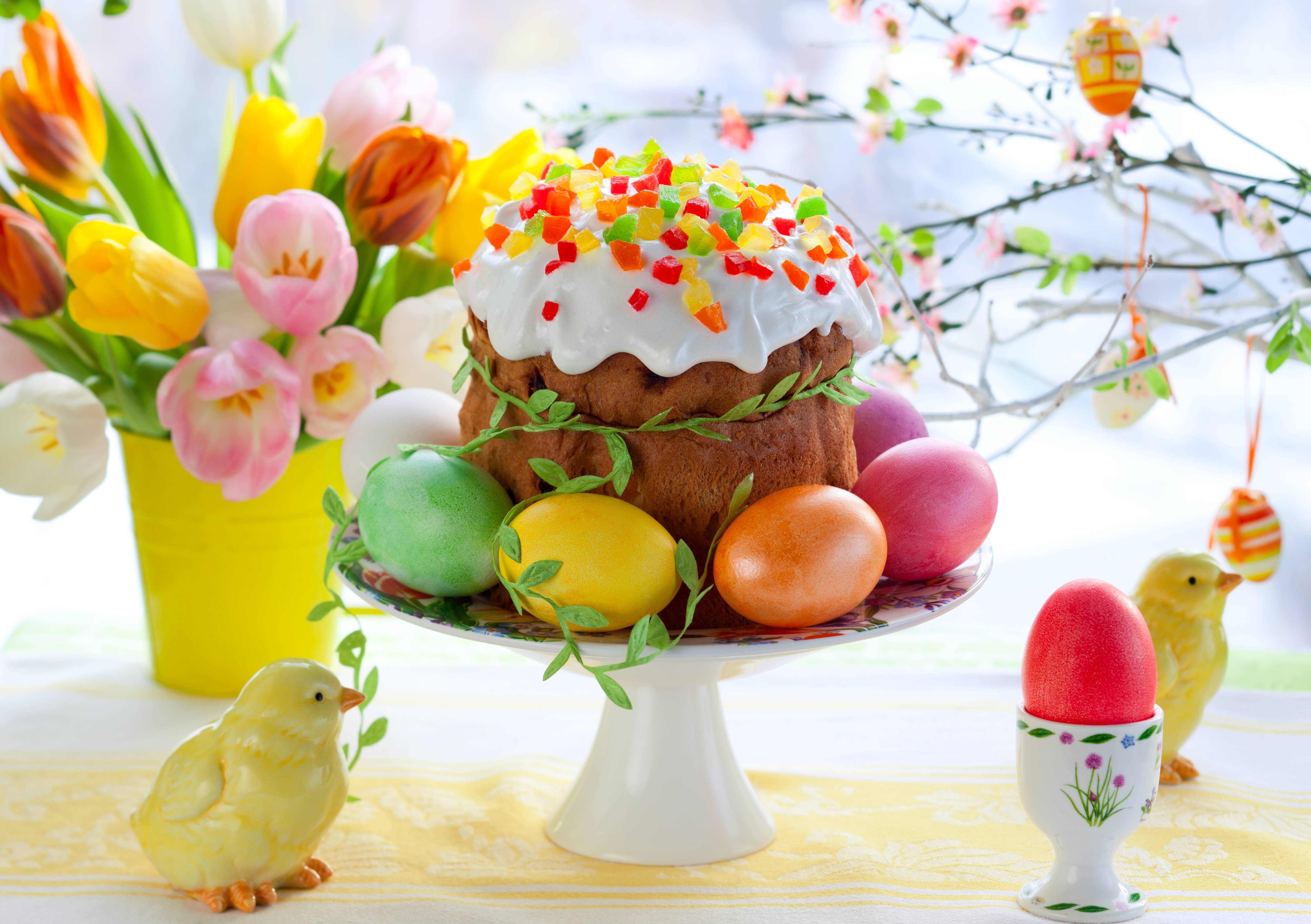 Wallpapers Easter Easter cake eggs on the desktop