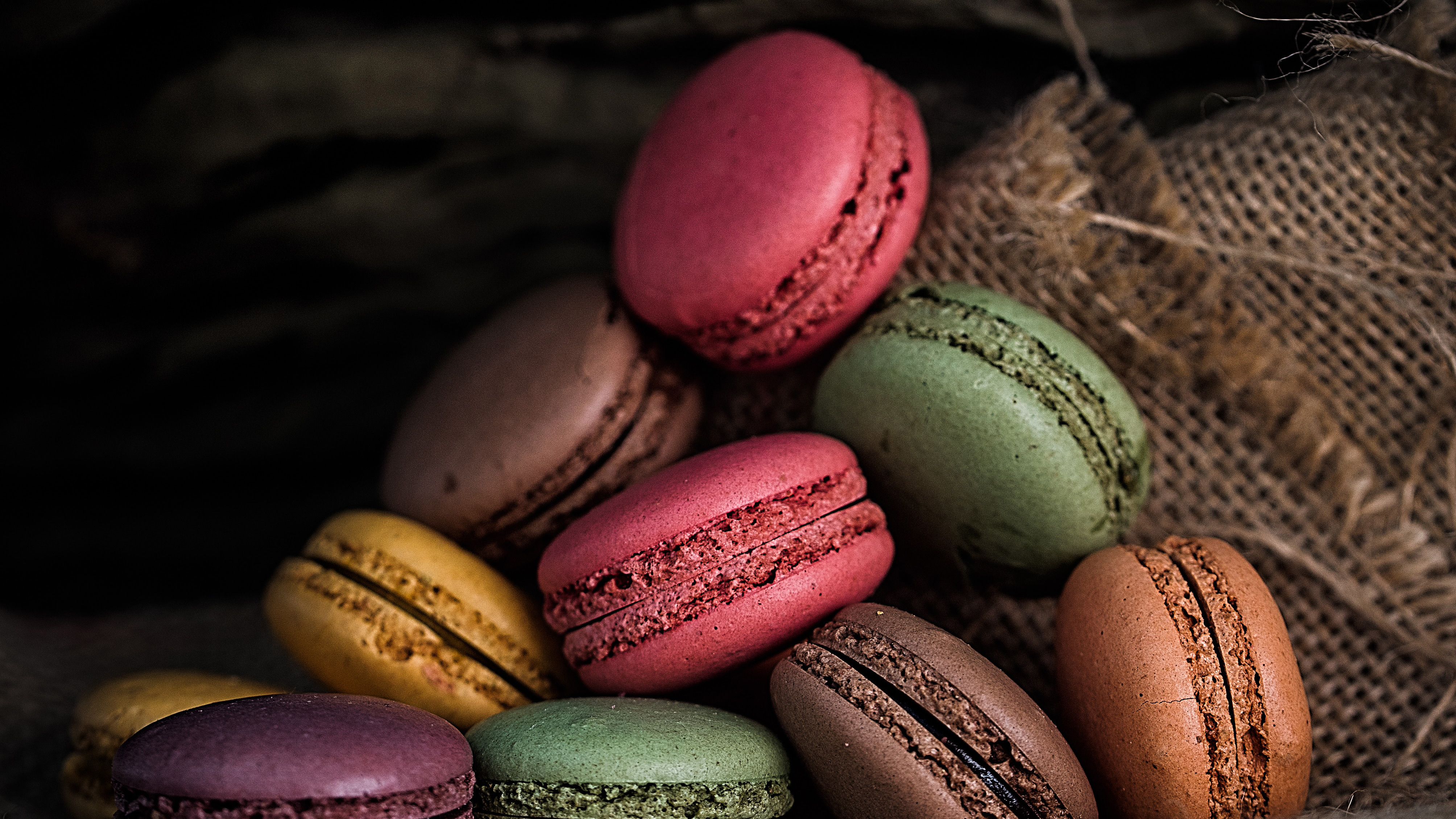 Wallpapers macaroon biscuits food on the desktop