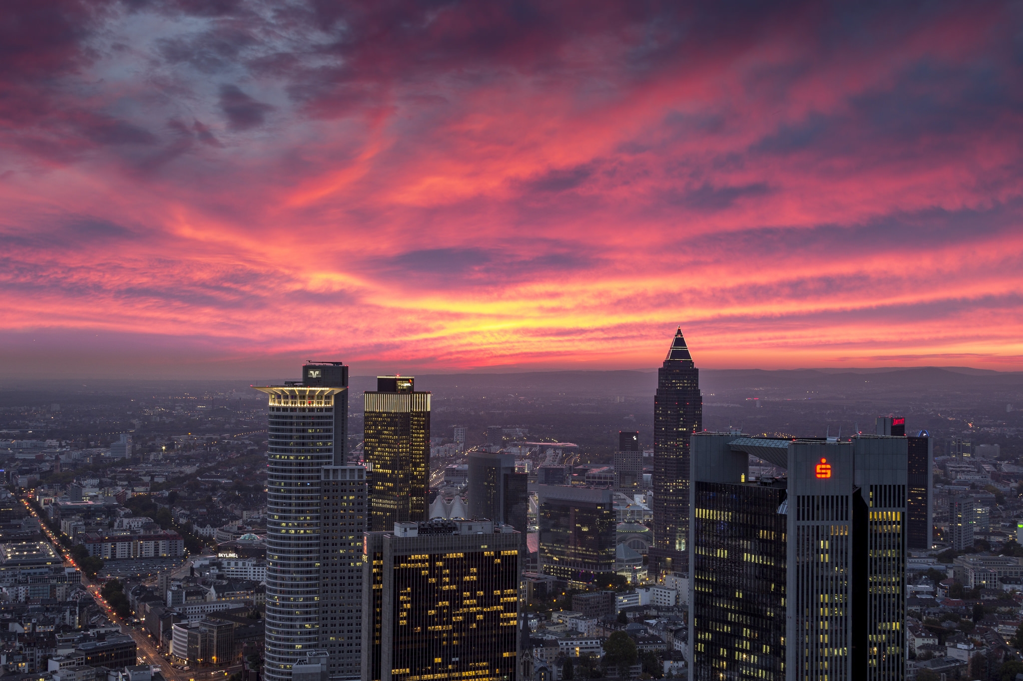 Wallpapers wallpaper Germany frankfurt sunset on the desktop