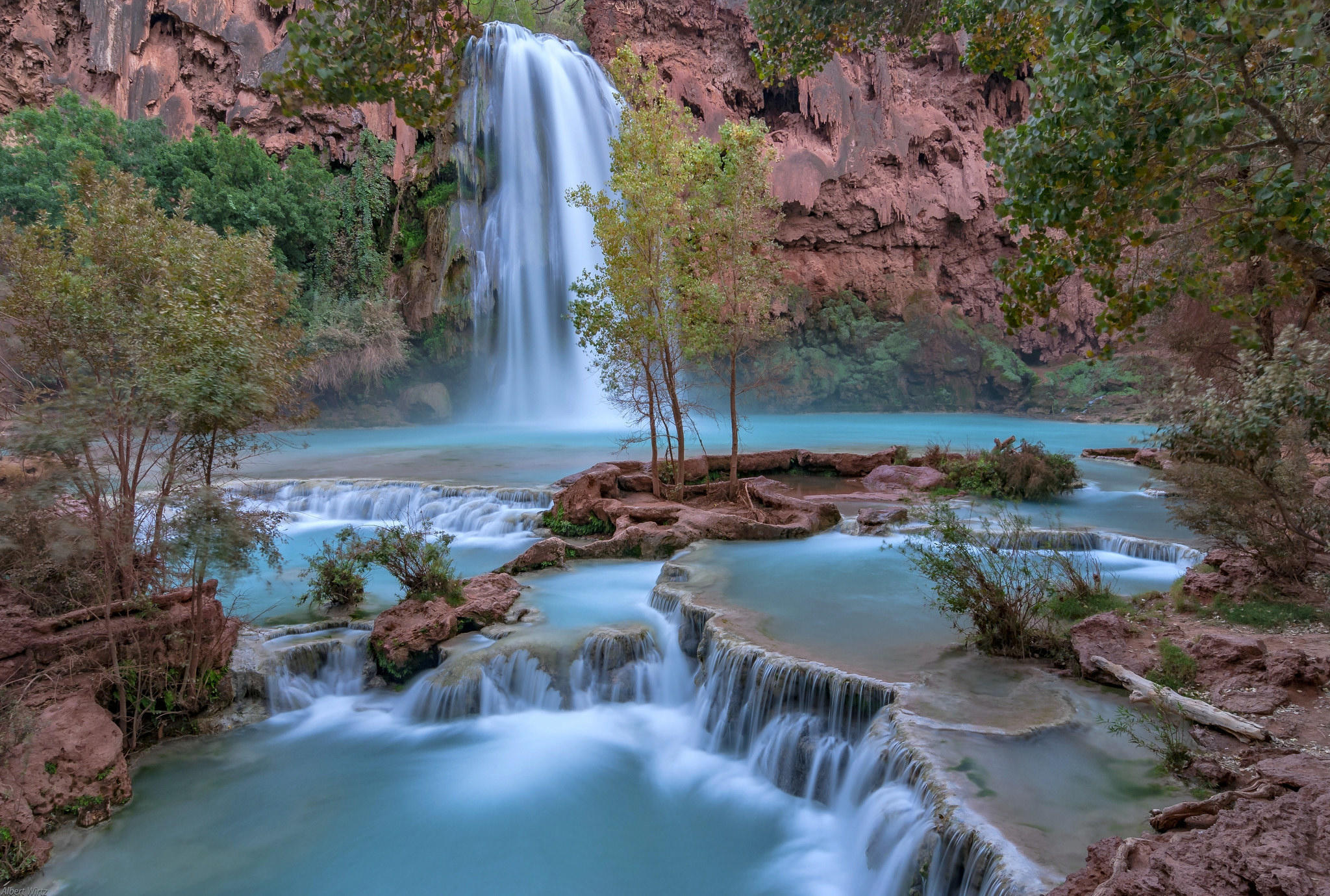 Обои Havasu Falls Национальный парк Гран-Каньон Северная Аризона на рабочий стол