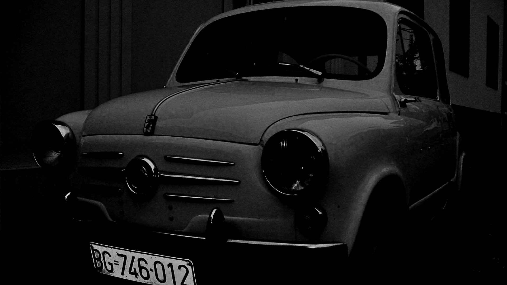 Wallpapers fiat 600 monochrome car on the desktop