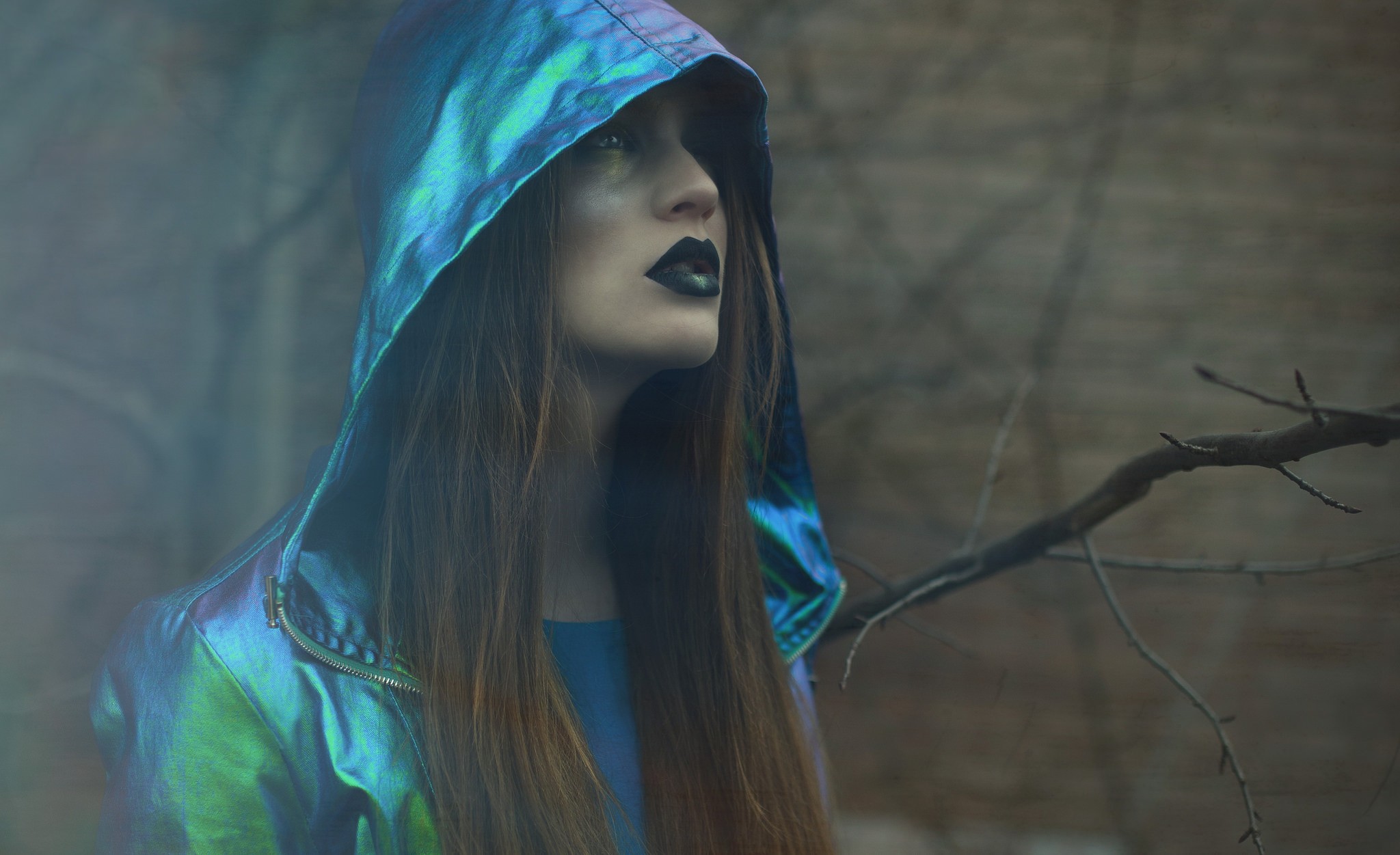 Обои женщина модель макияж на рабочий стол