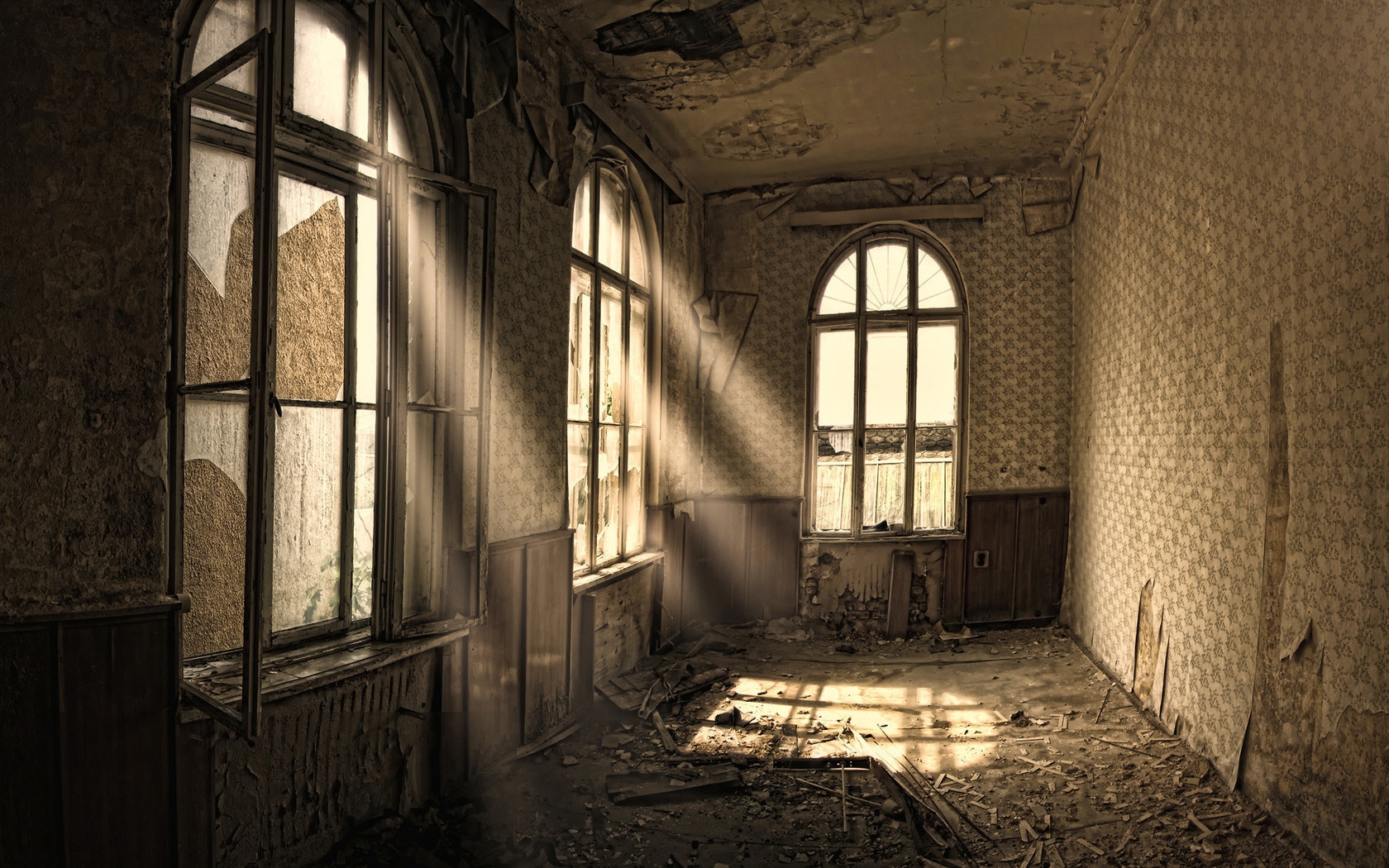 Wallpapers building old room on the desktop