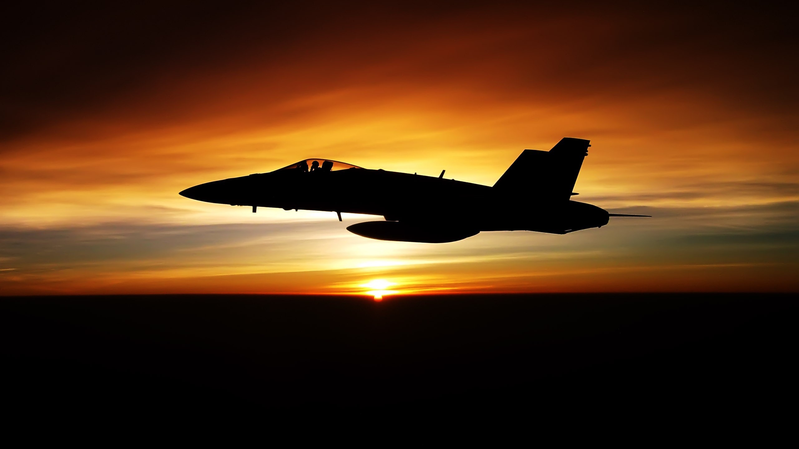 Wallpapers warplanes sunset airplane on the desktop