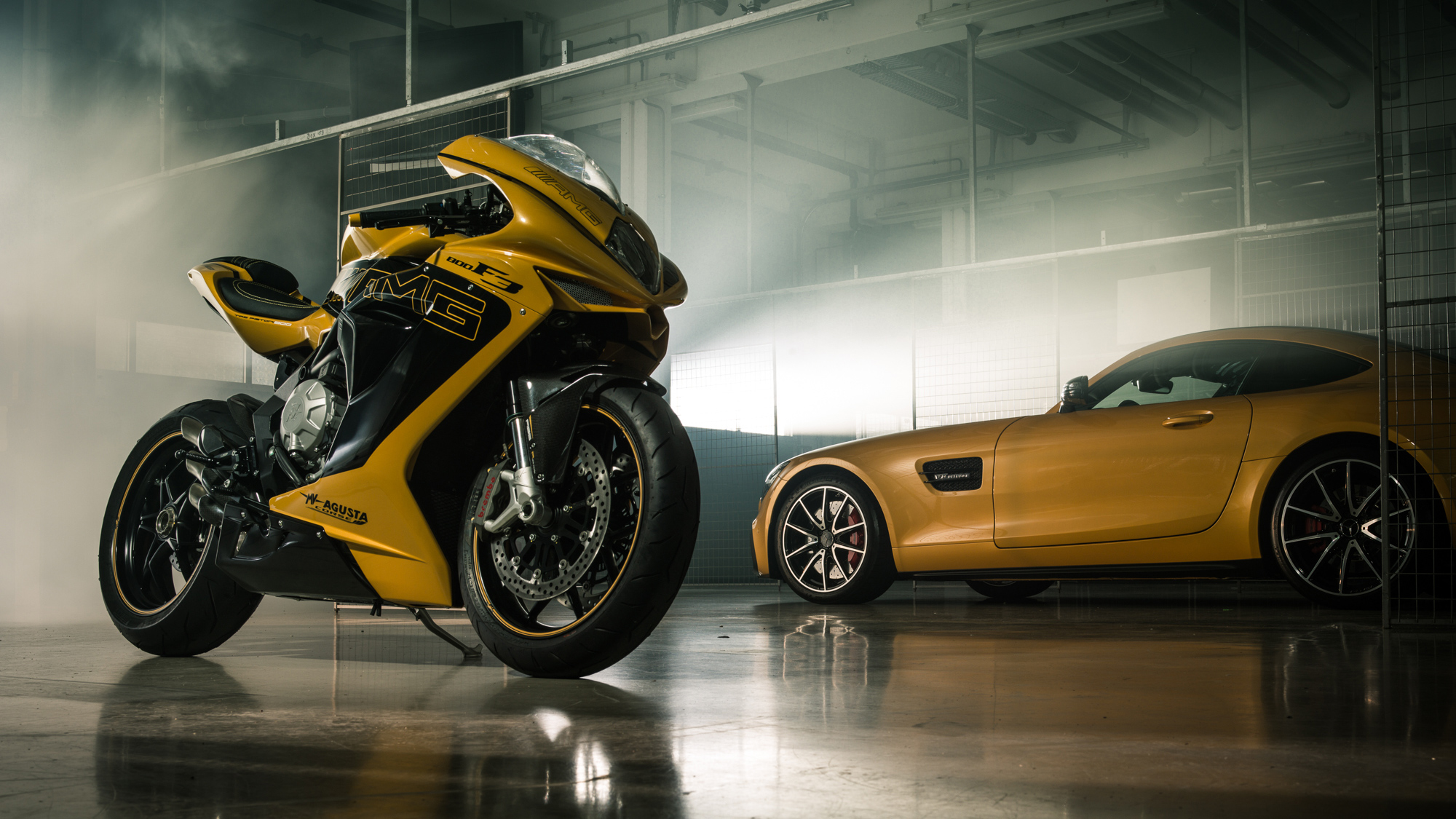 Wallpapers MV Agusta yellow sporty on the desktop