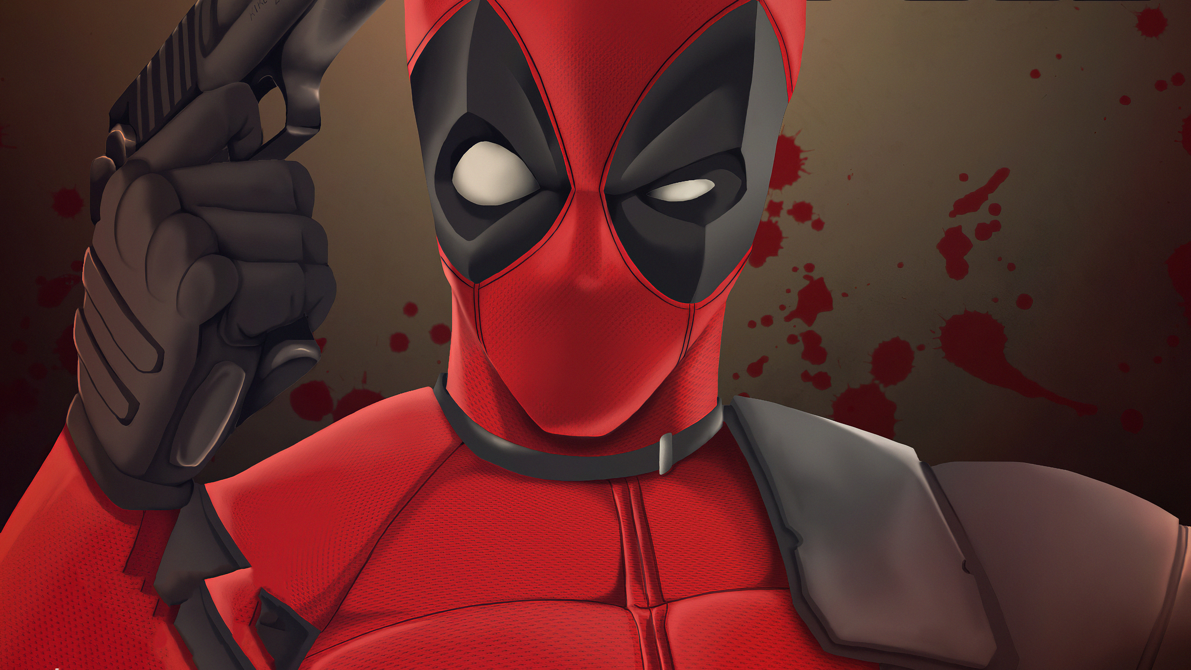 Wallpapers artist Deadpool digital art on the desktop