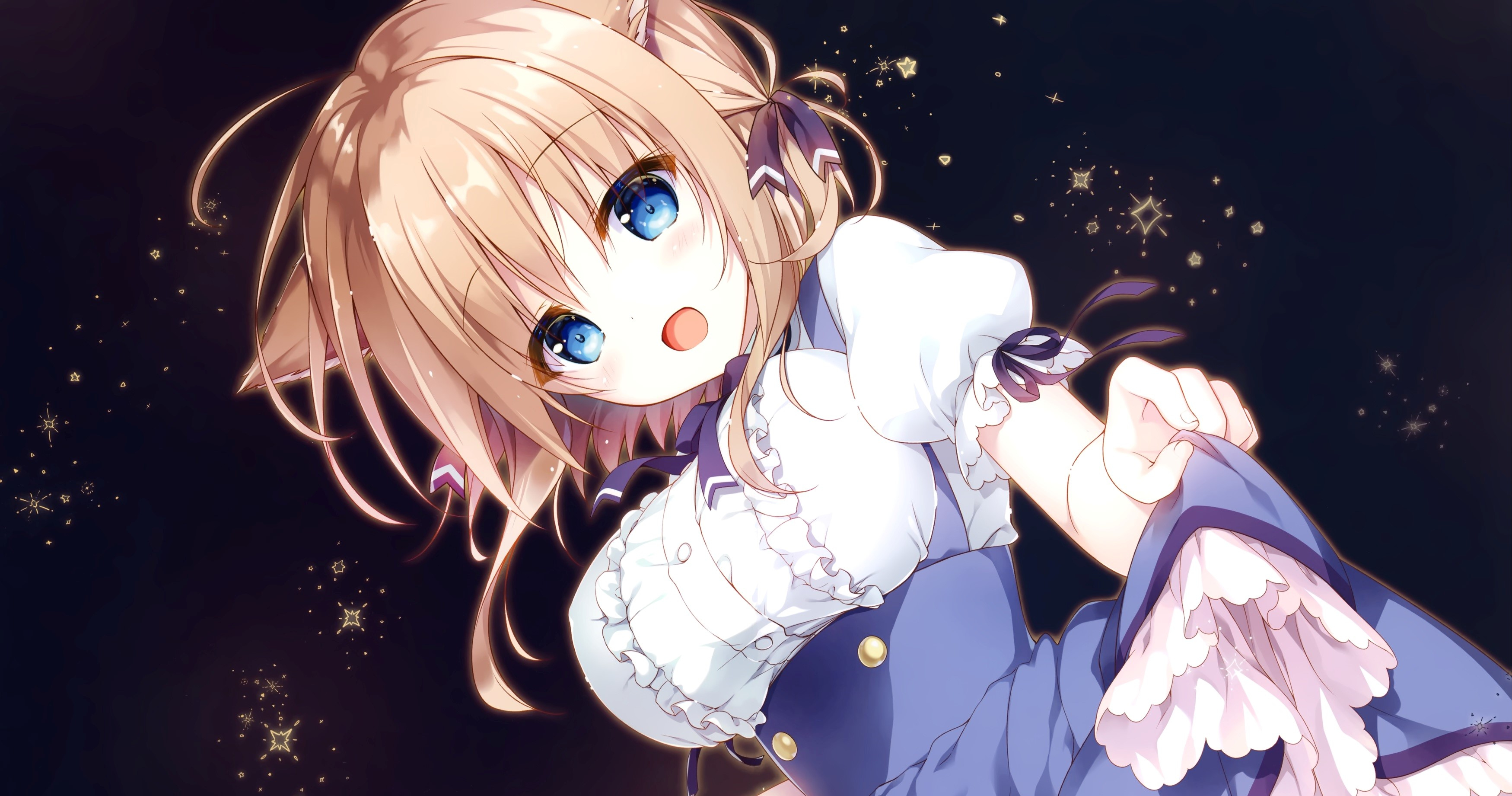 Wallpapers wallpaper cute anime girl dress blue eyes on the desktop