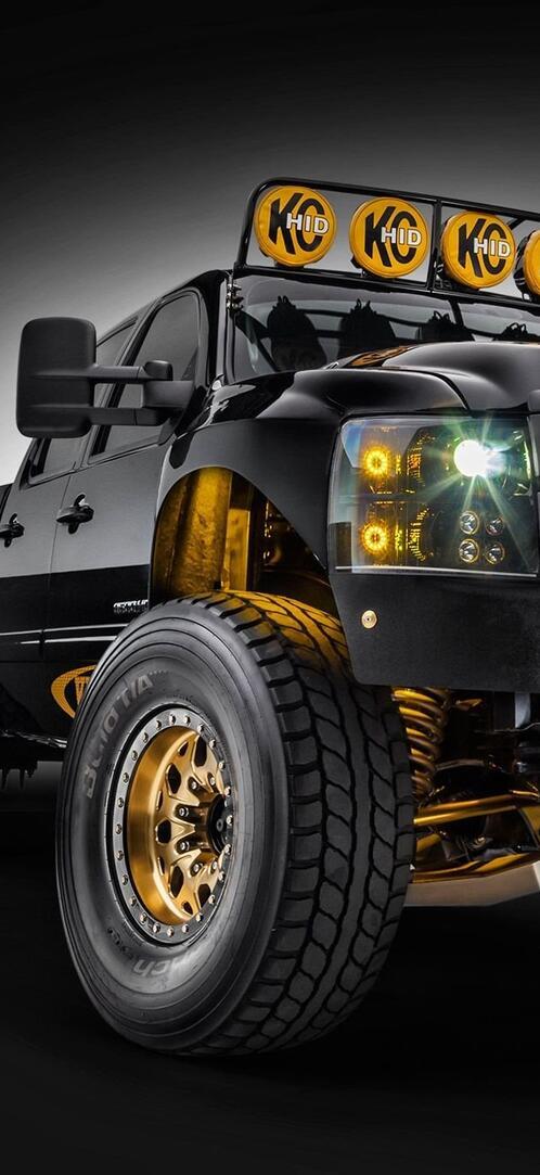 Бесплатное фото Черный пикап шевроле