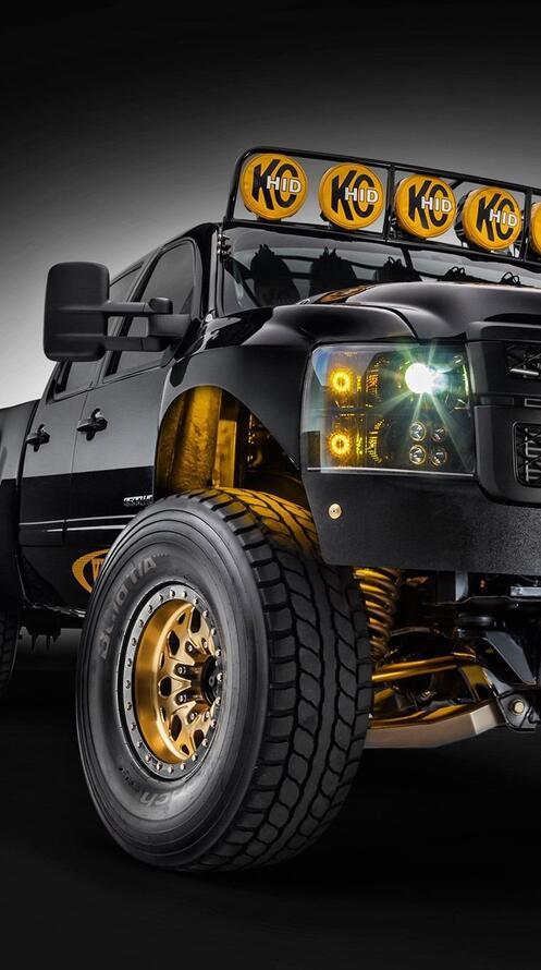 Бесплатное фото Черный пикап шевроле