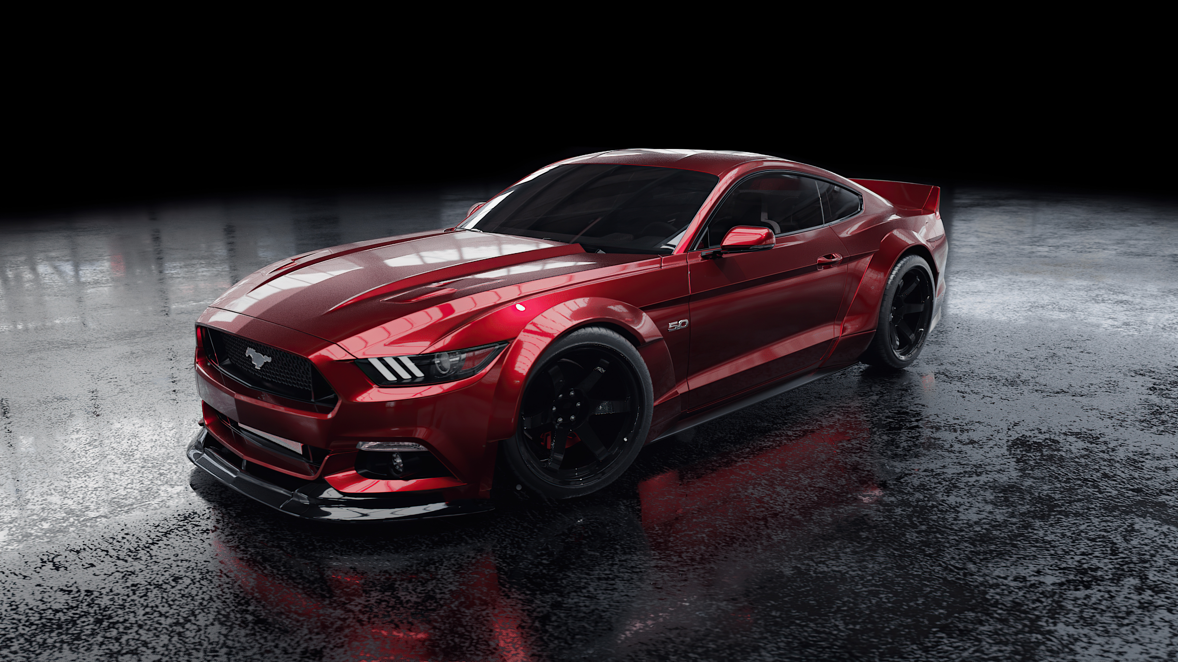 Free photo Ford Mustang in beautiful red